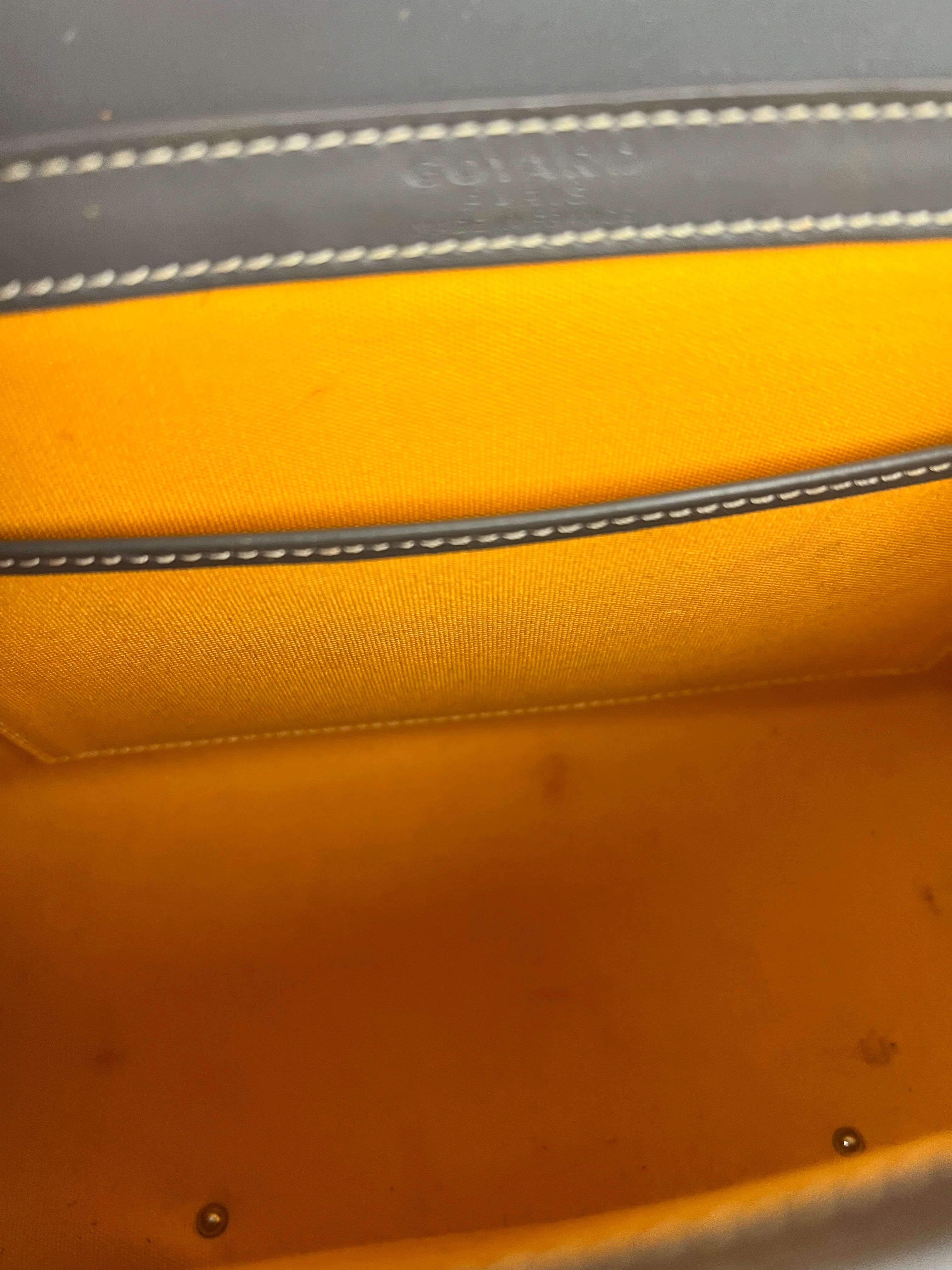 Goyard Mini Grey Goyardine Saigon Top Handle Bag - Image 18