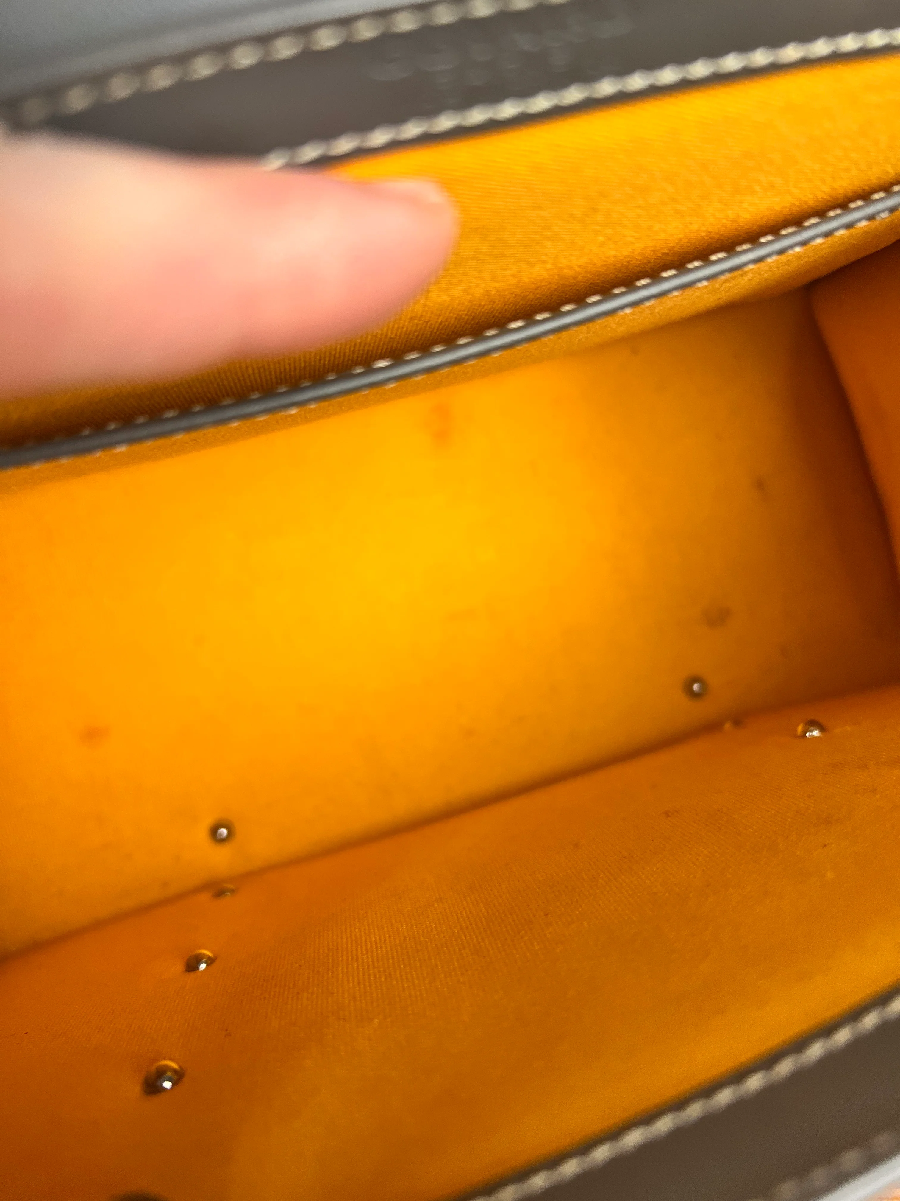 Goyard Mini Grey Goyardine Saigon Top Handle Bag - Image 20
