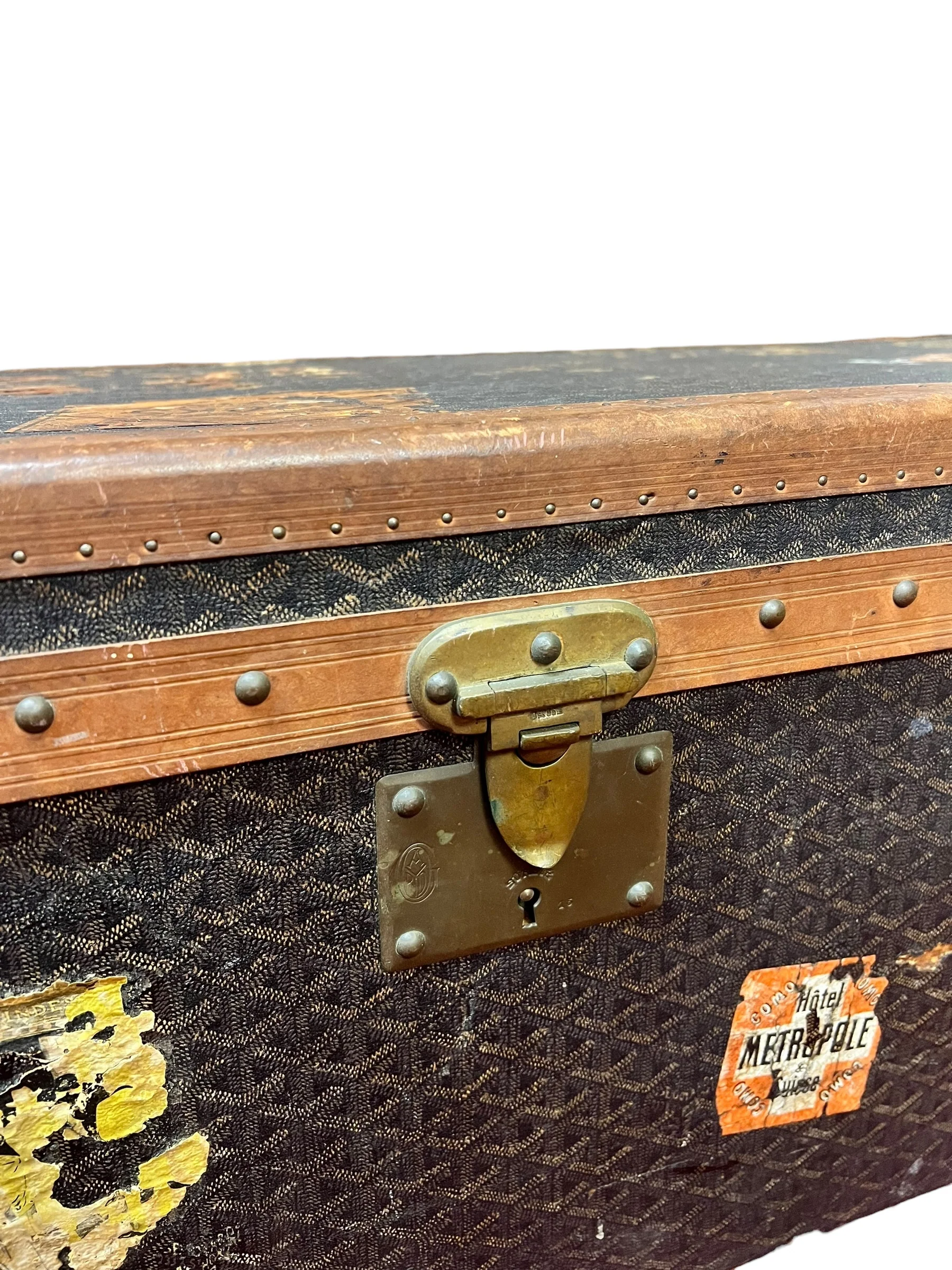 Goyard Vintage ca. 1930s Steamer Trunk - Image 5