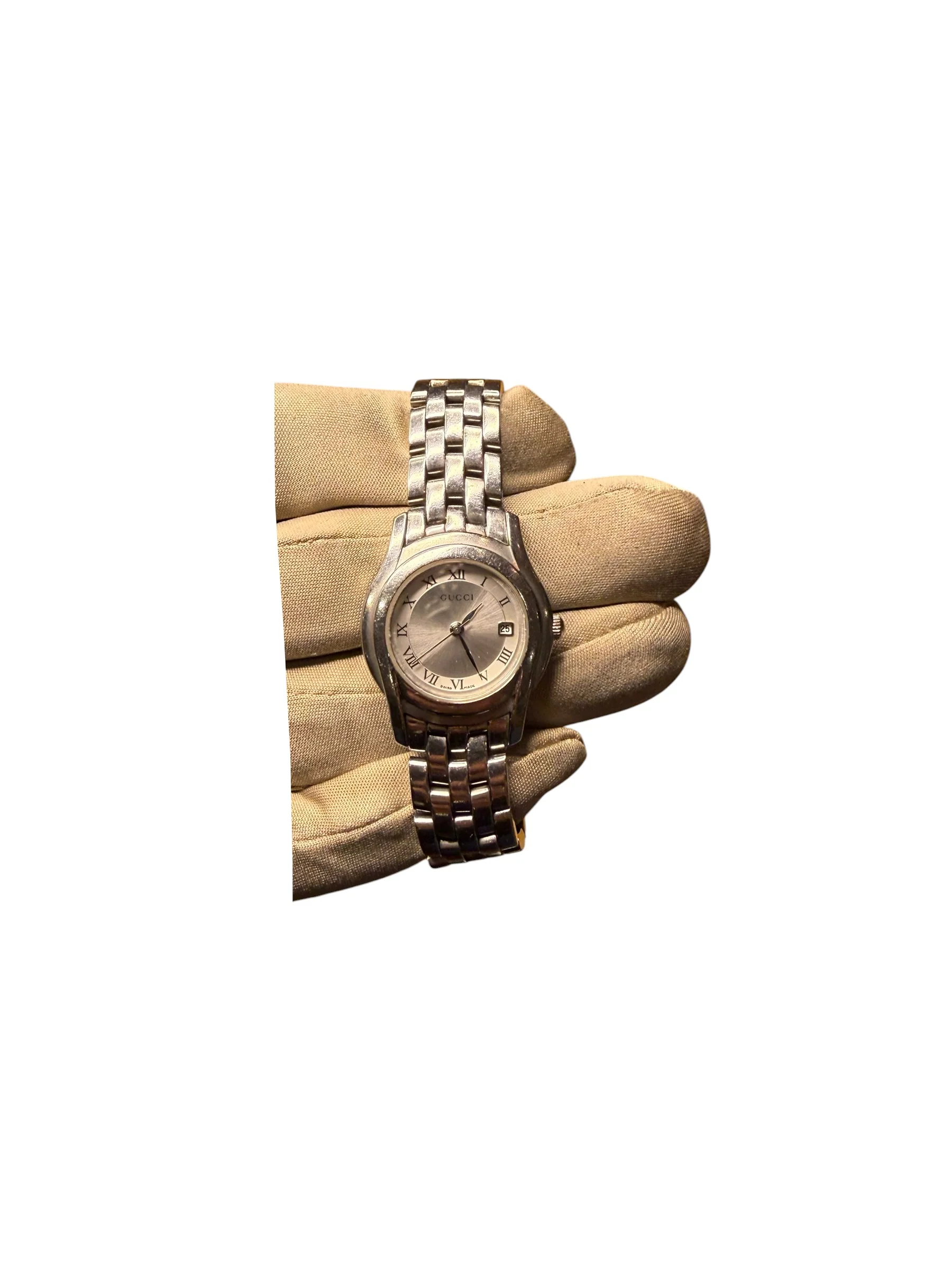 Gucci 5500L Silver Roman Dial - Image 3