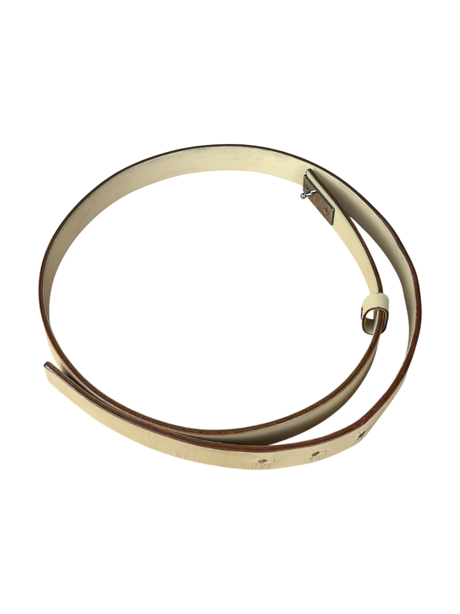 Gucci Beige Leather Belt w/ Pouch - Image 10