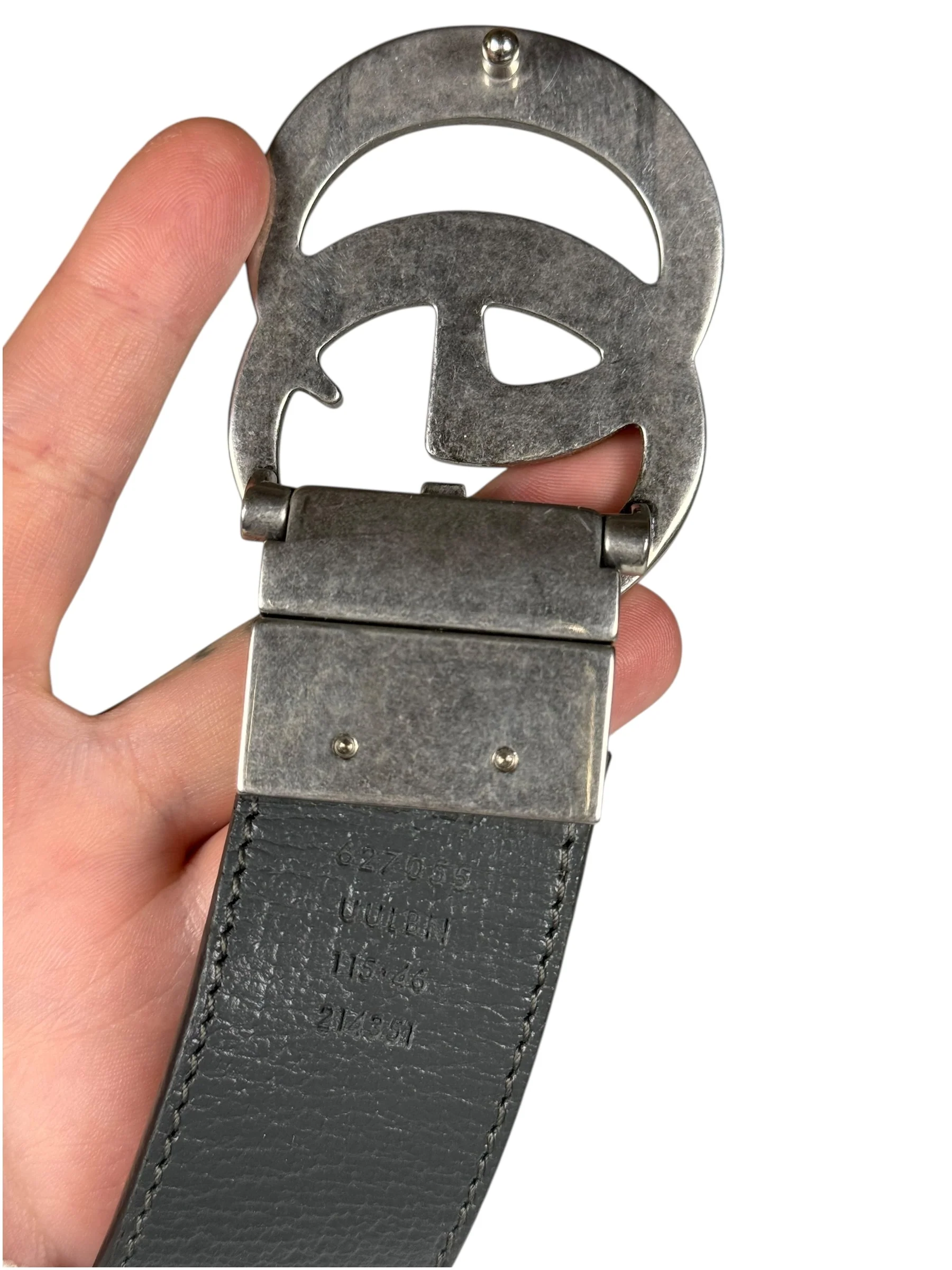Gucci Belt Reversible Black GG Supreme/Black Silver Hardware - Image 7