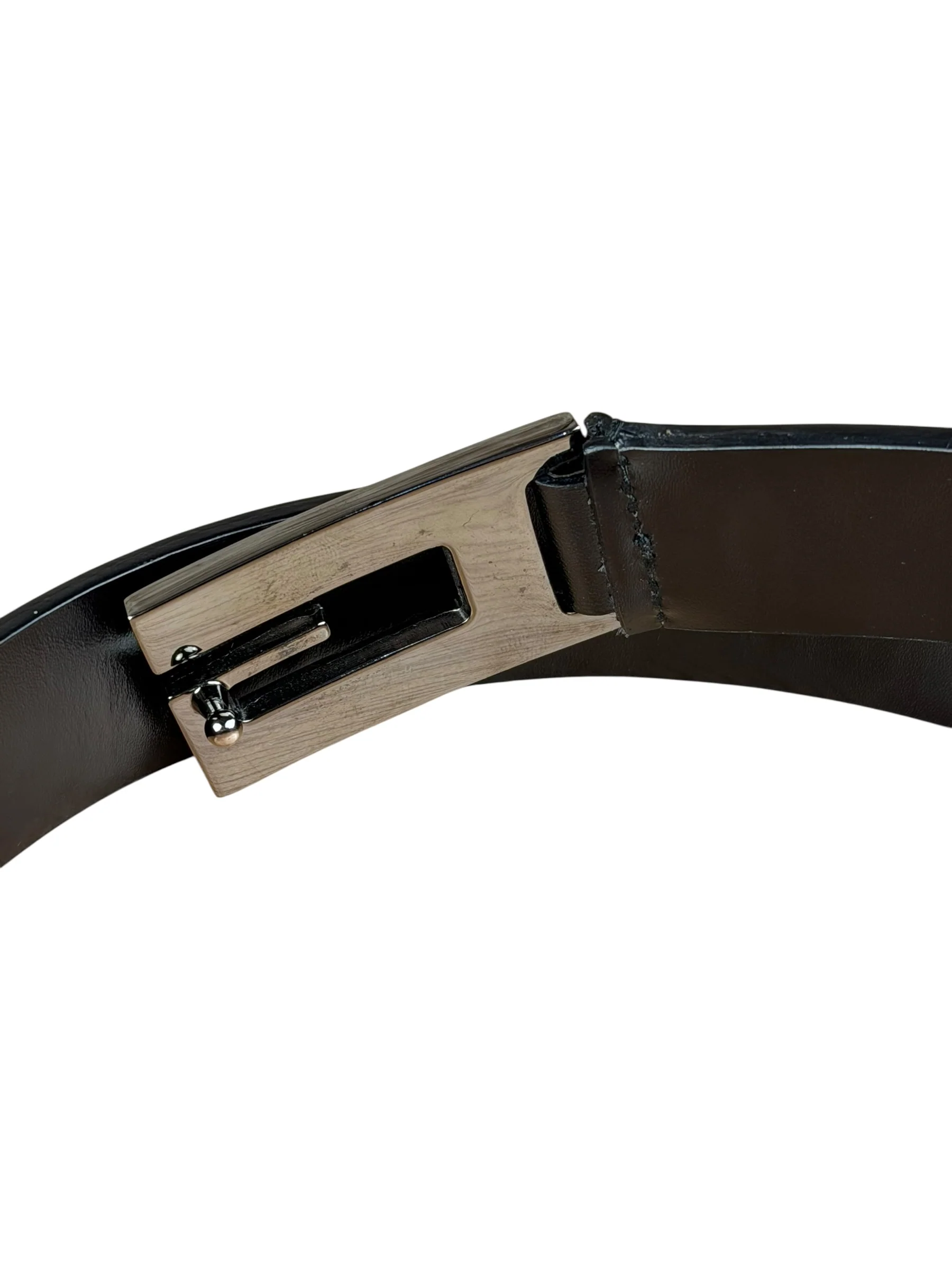 Gucci Black Leather G Buckle Belt - Image 14