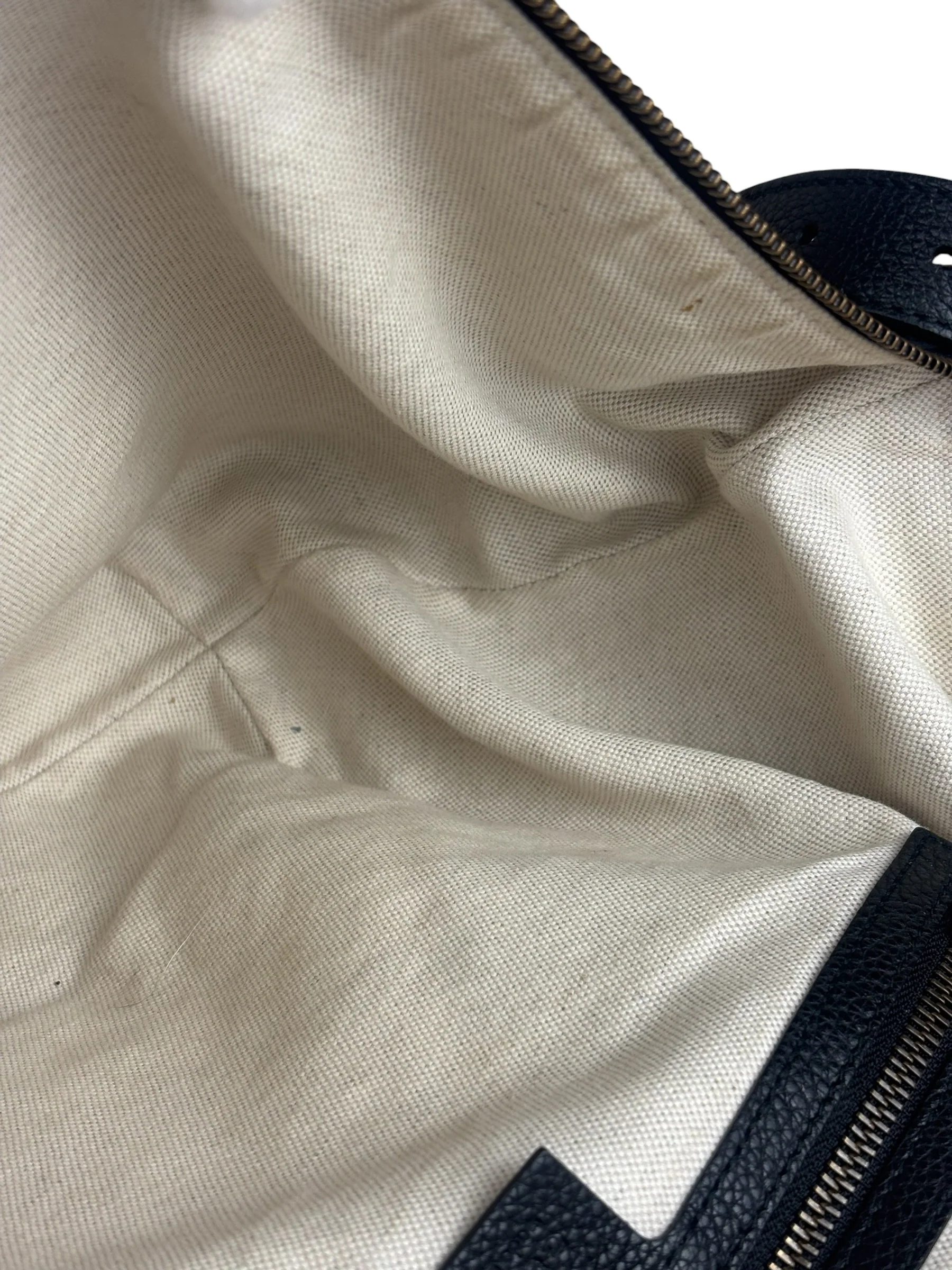 Gucci Black Pebbled Leather Half Moon Hobo Bag - Image 10