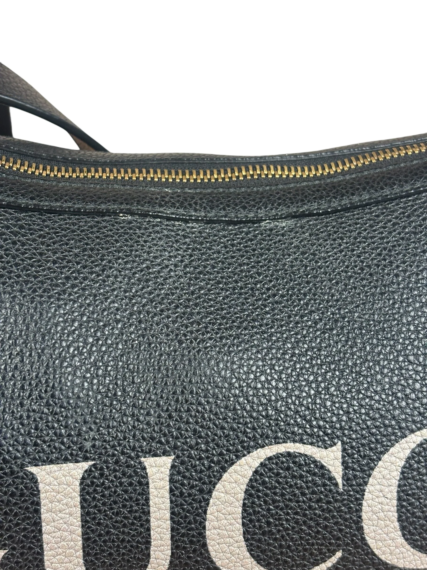 Gucci Black Pebbled Leather Half Moon Hobo Bag - Image 11