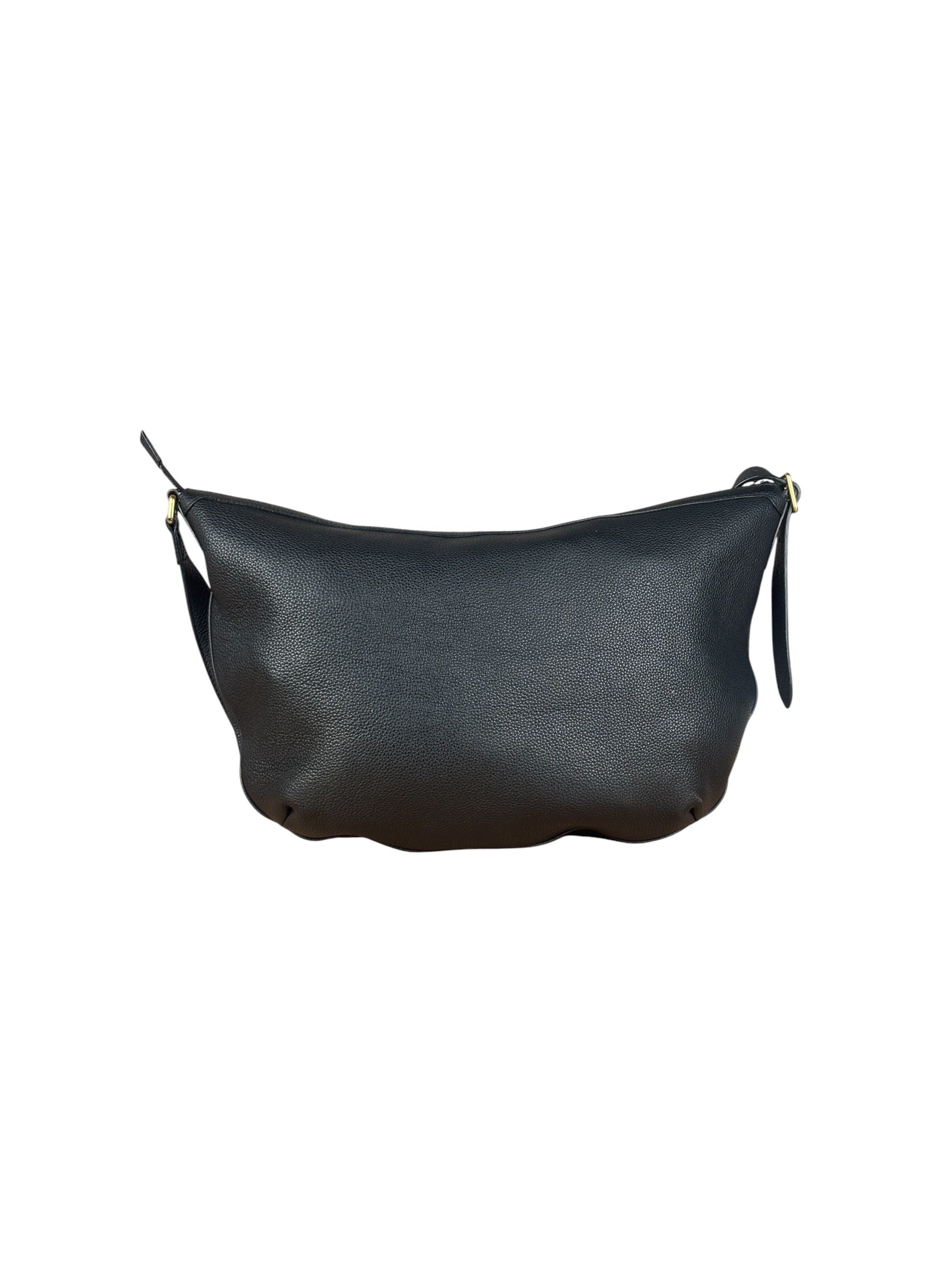 Gucci Black Pebbled Leather Half Moon Hobo Bag - Image 2