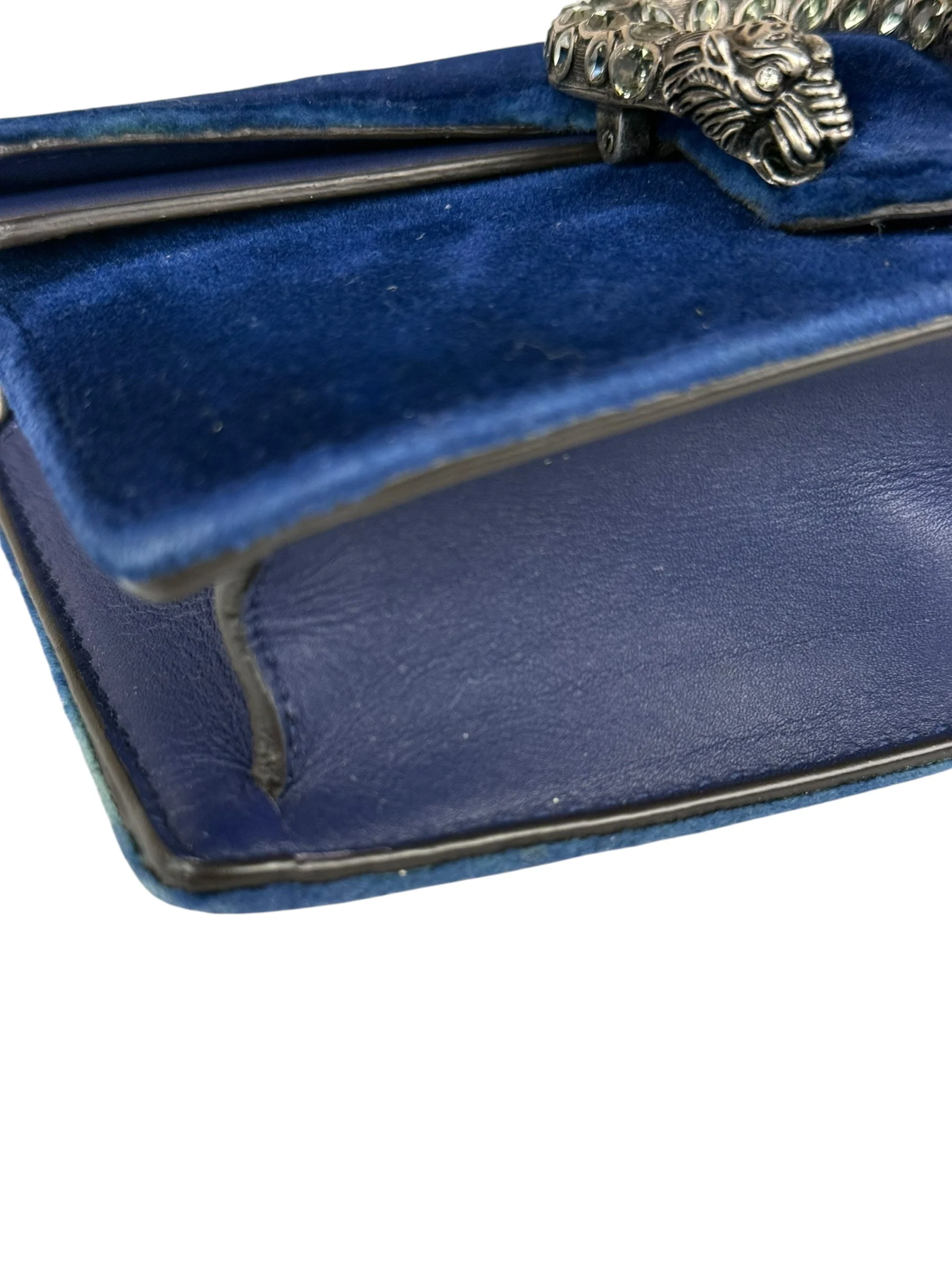 Gucci Blue Velvet Mini Dionysus Chain Bag - Image 13