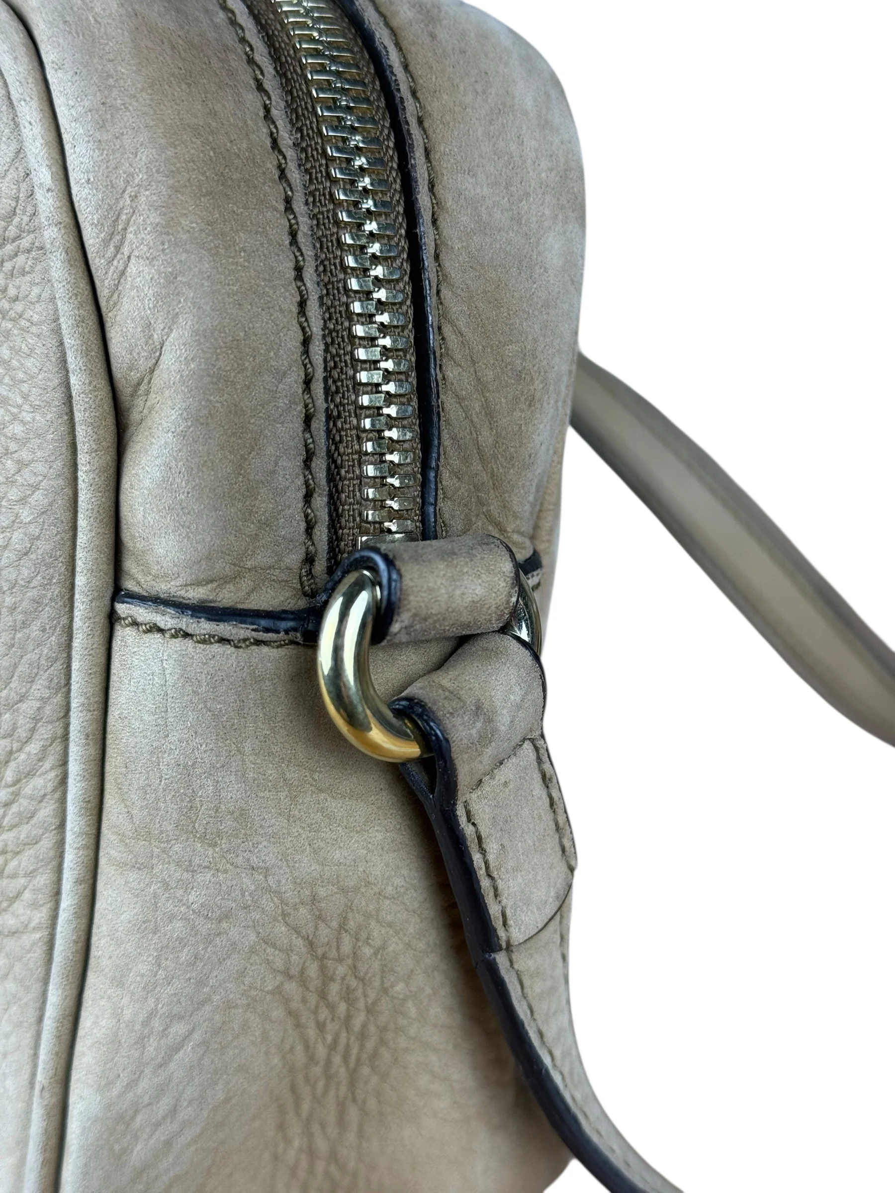 Gucci Brown Suede Soho Disco Crossbody Beige - Image 17