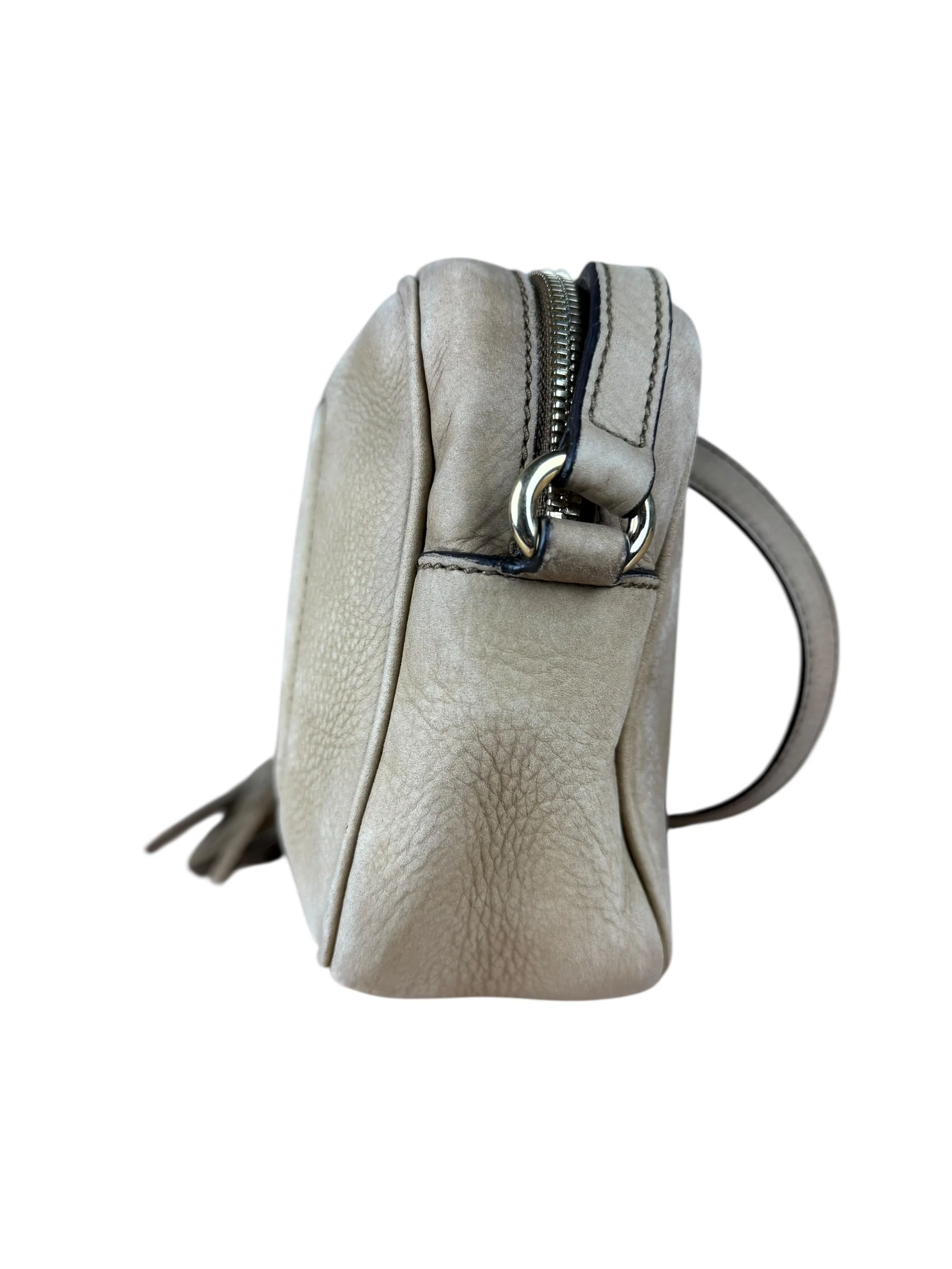 Gucci Brown Suede Soho Disco Crossbody Beige - Image 8
