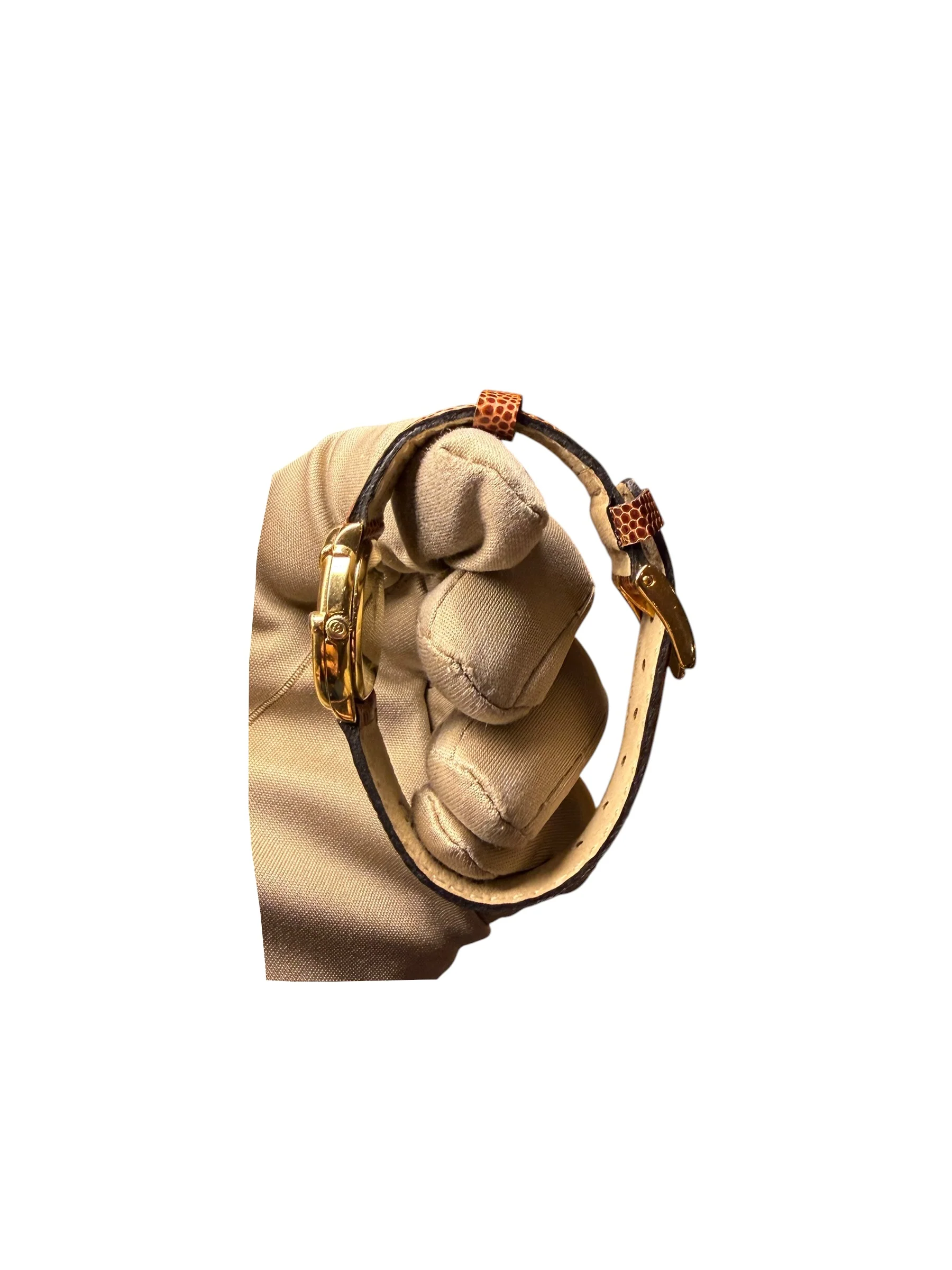 Gucci Champagne Round Dial Brown Strap - Image 4