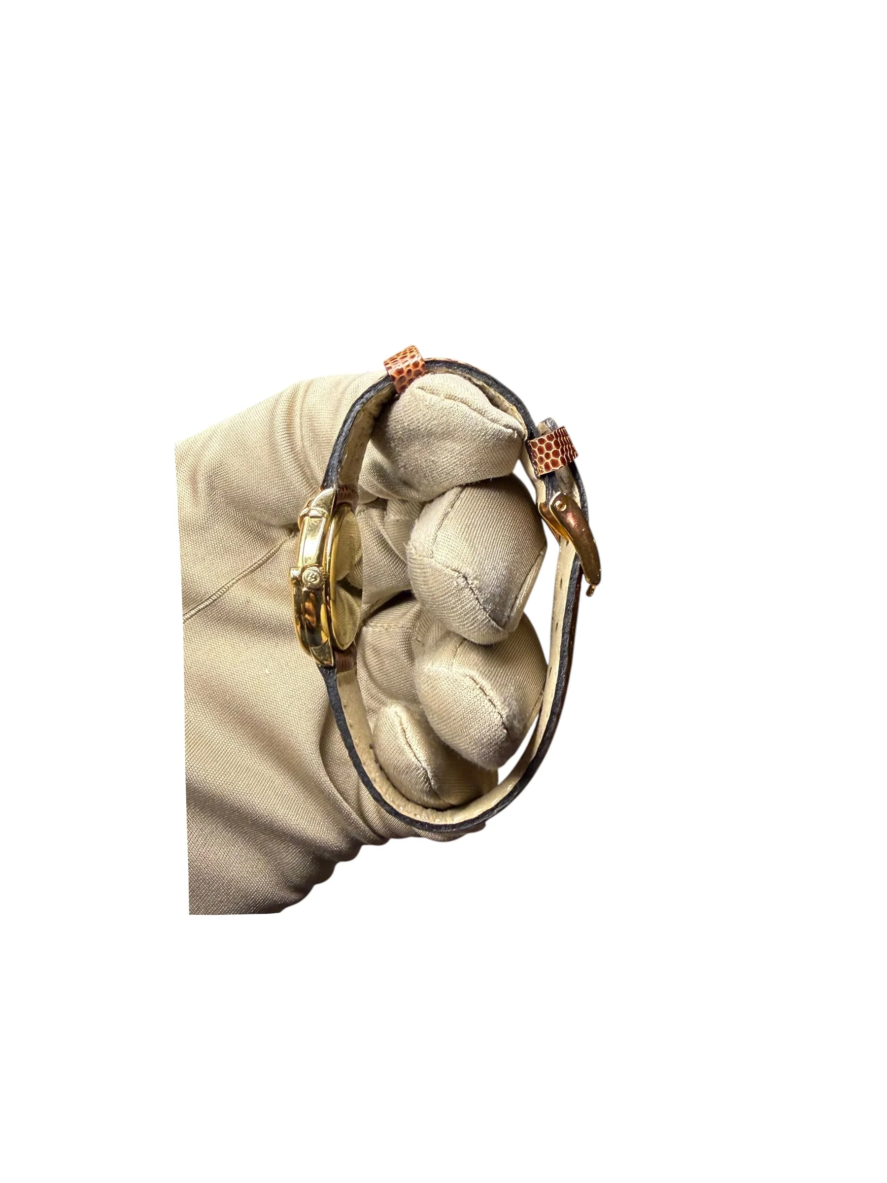 Gucci Champagne Round Dial Brown Strap - Image 5