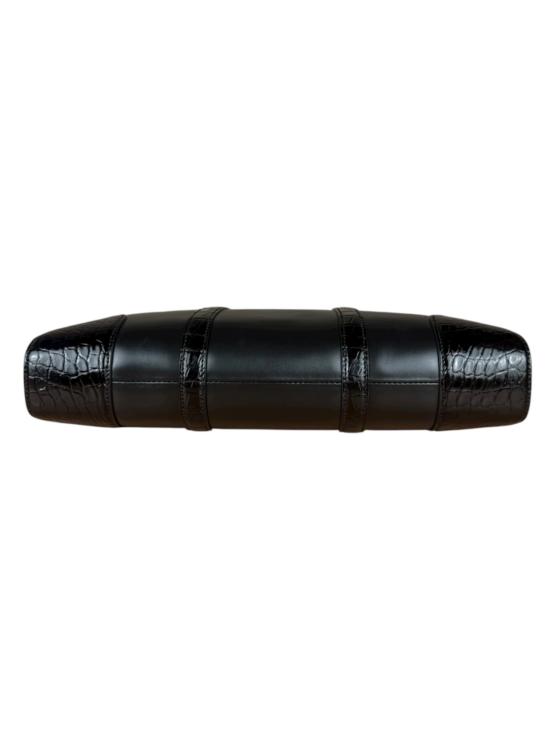 Gucci Croc-Trim Leather Briefcase - Image 8