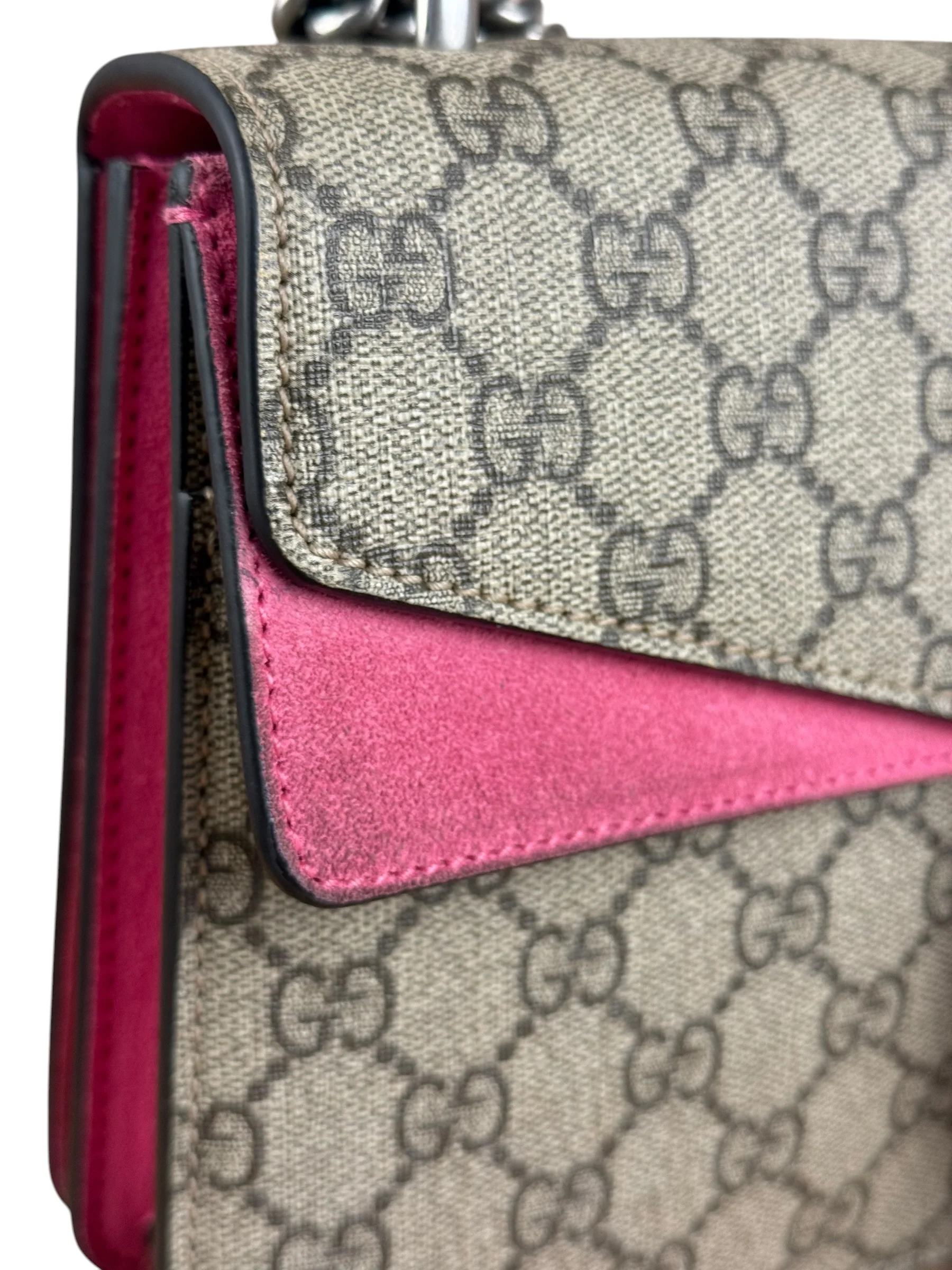 Gucci Dionysus GG Supreme Shoulder Bag Beige/Pink - Image 11