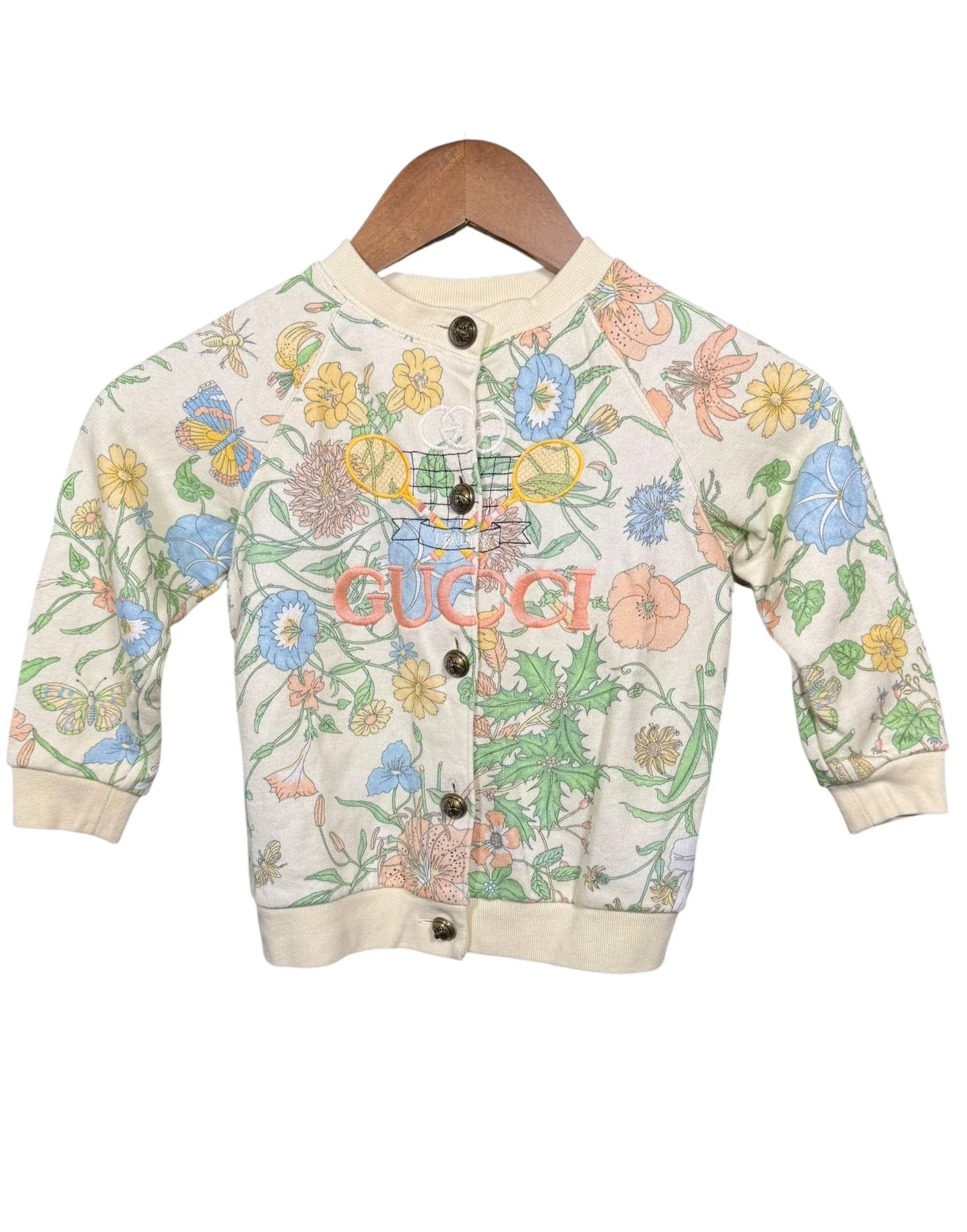Gucci Kids Floral Button-Up Cardigan - Image 6