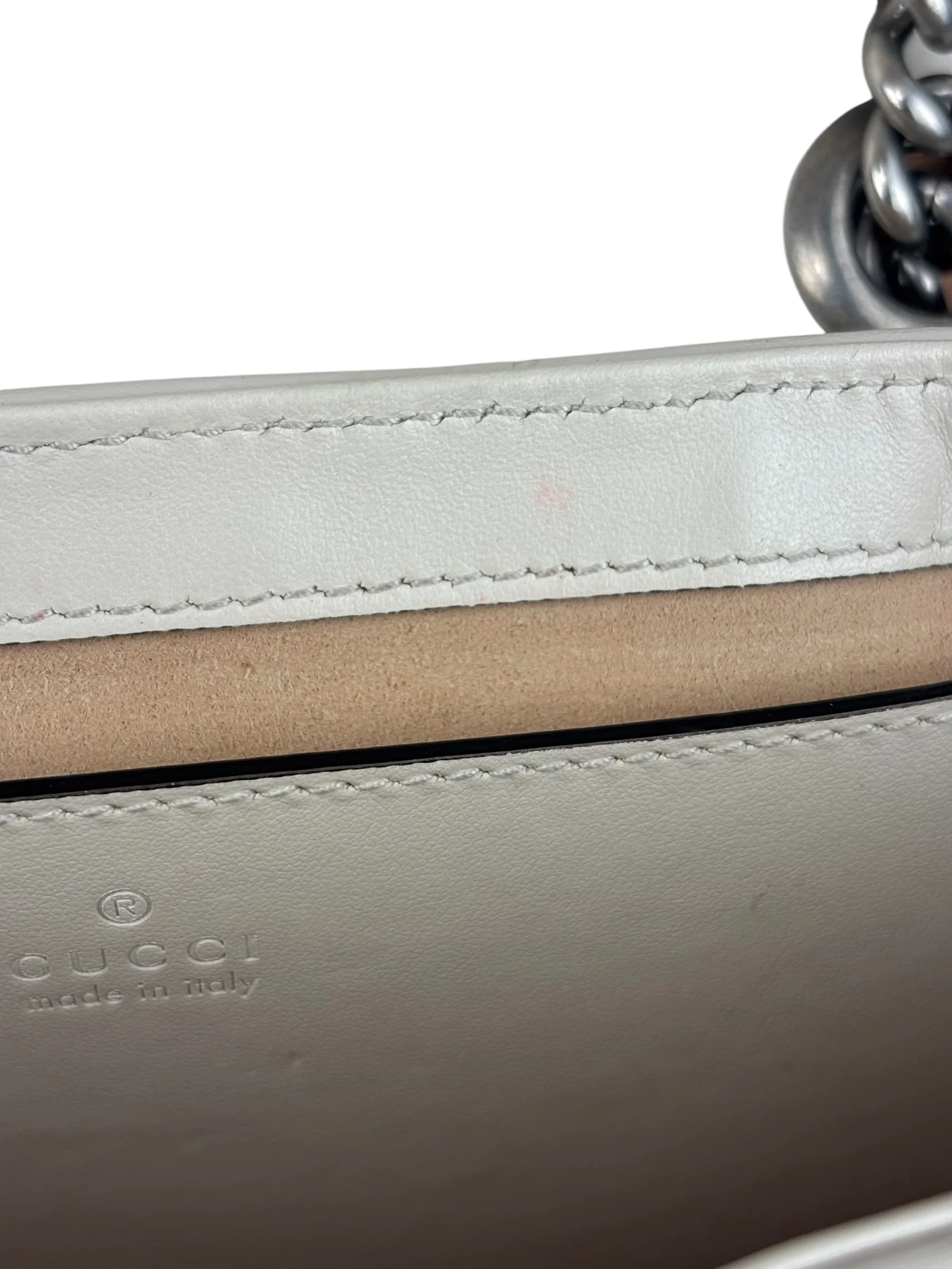 Gucci GG Marmont White Matelasse Bag - Image 12
