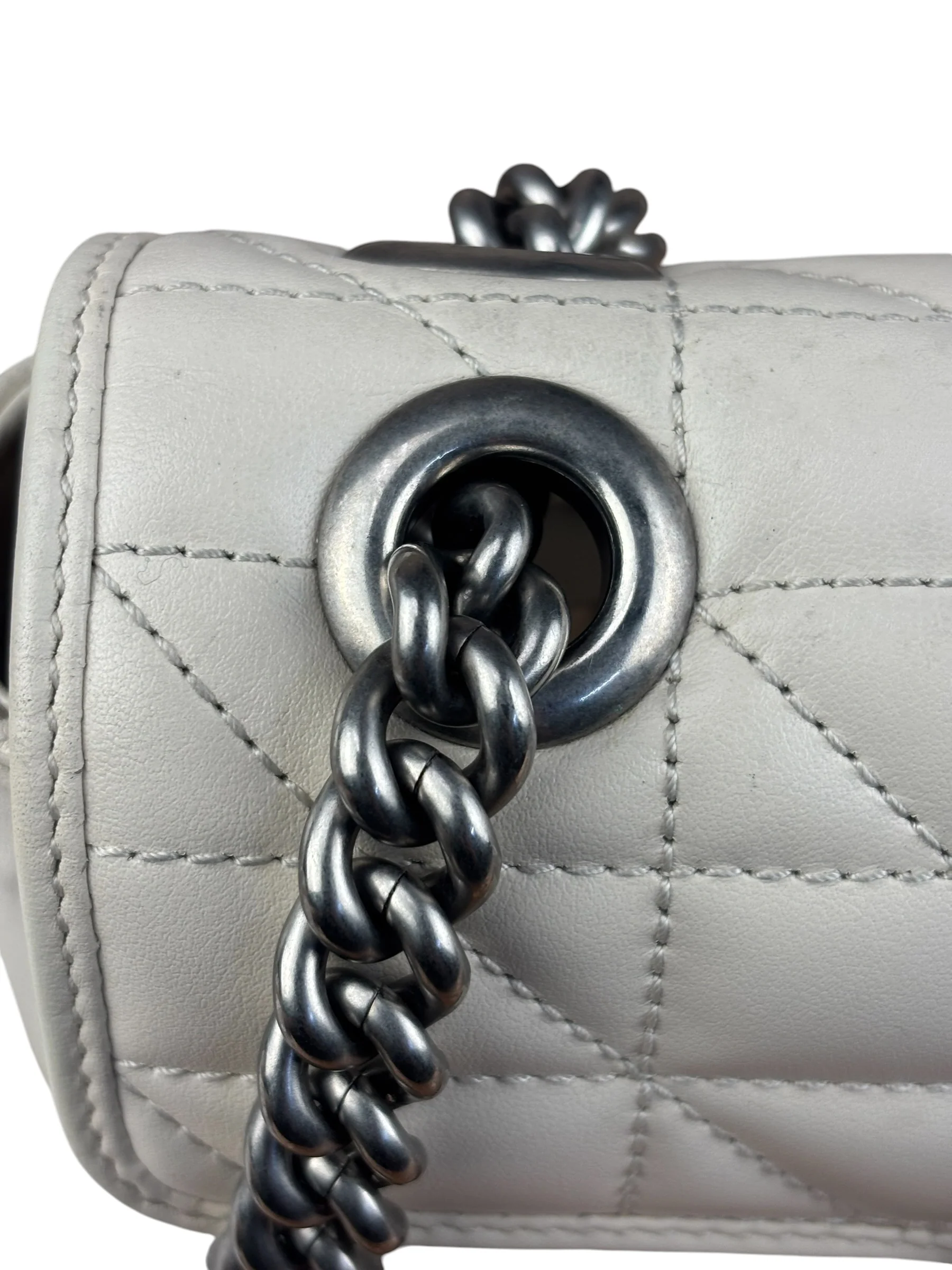 Gucci GG Marmont White Matelasse Bag - Image 24