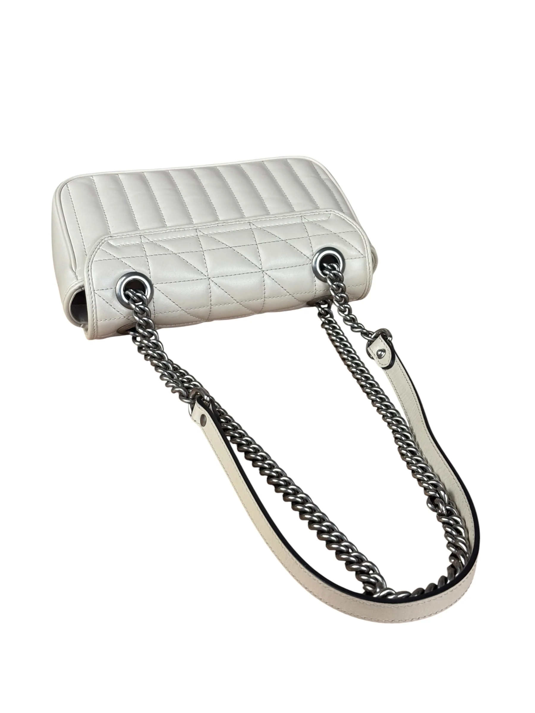Gucci GG Marmont White Matelasse Bag - Image 25