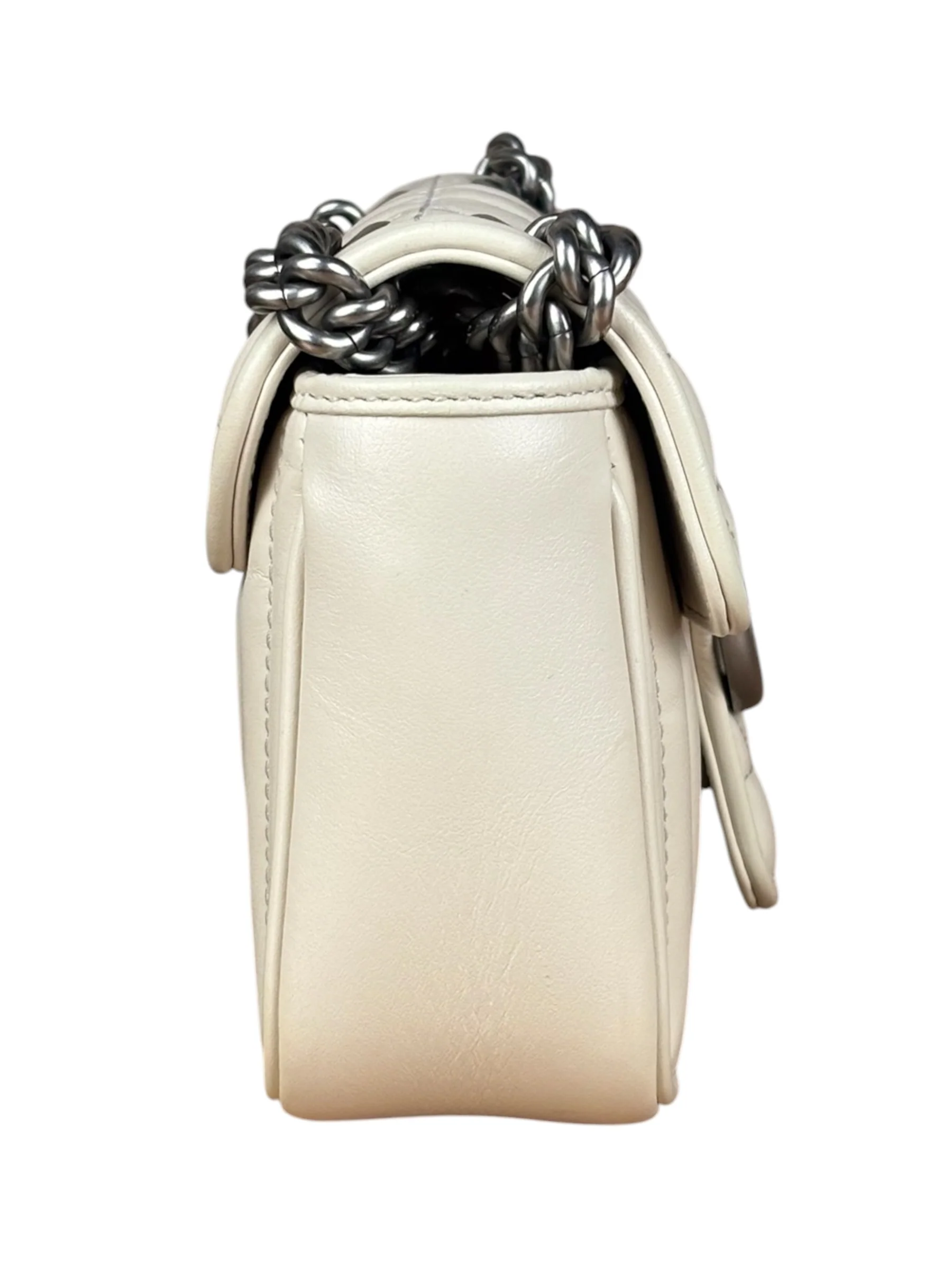 Gucci GG Marmont White Matelasse Bag - Image 5