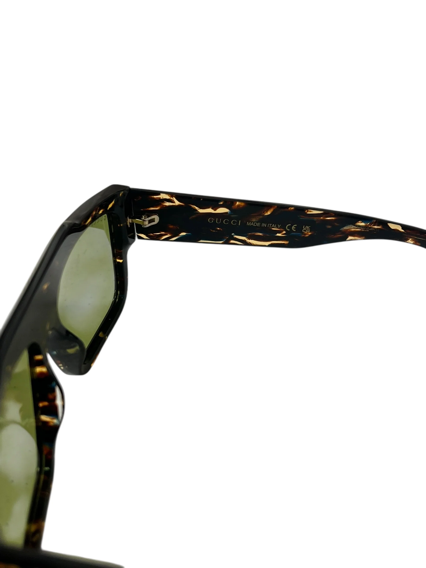 Gucci GG1460S Rectangular Tortoise Acetate Sunglasses - Image 7