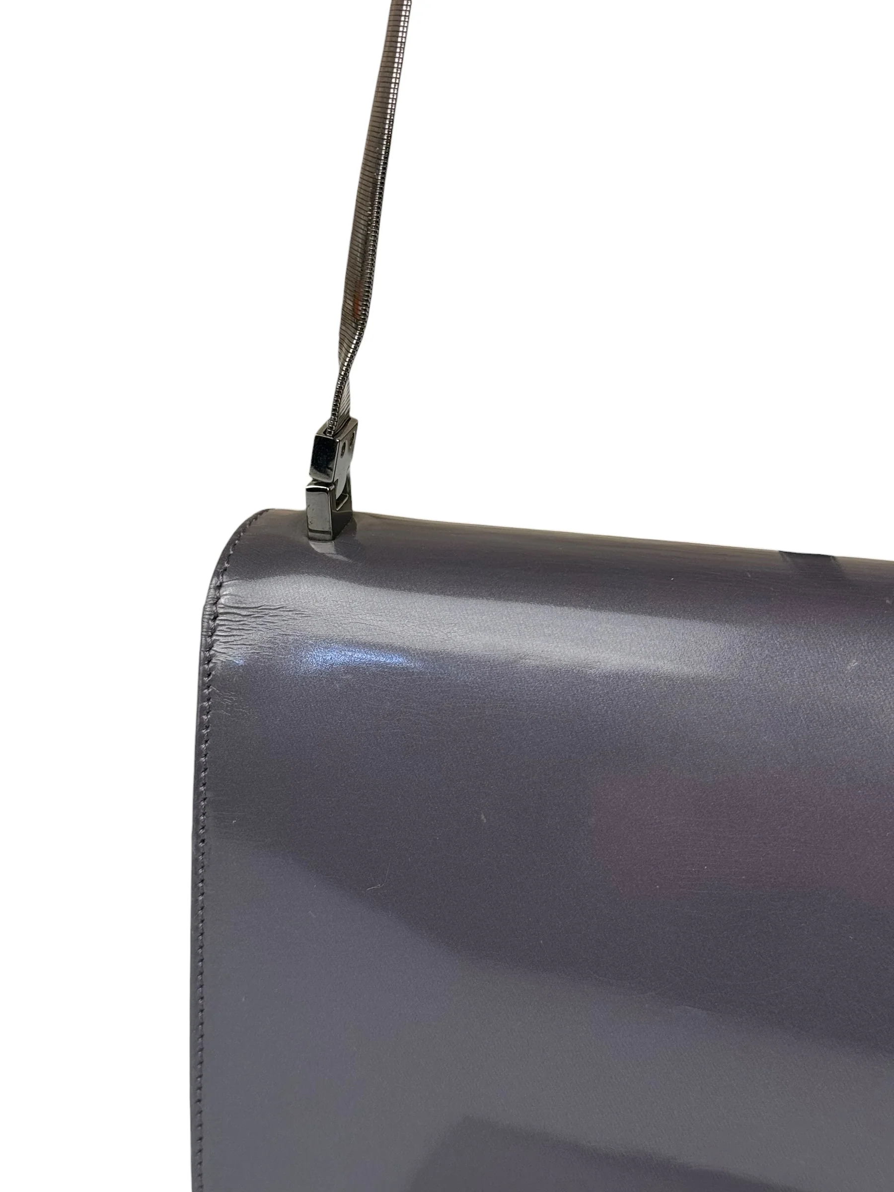 Gucci Grey Patent Leather Flap Mini Shoulder Bag - Image 12
