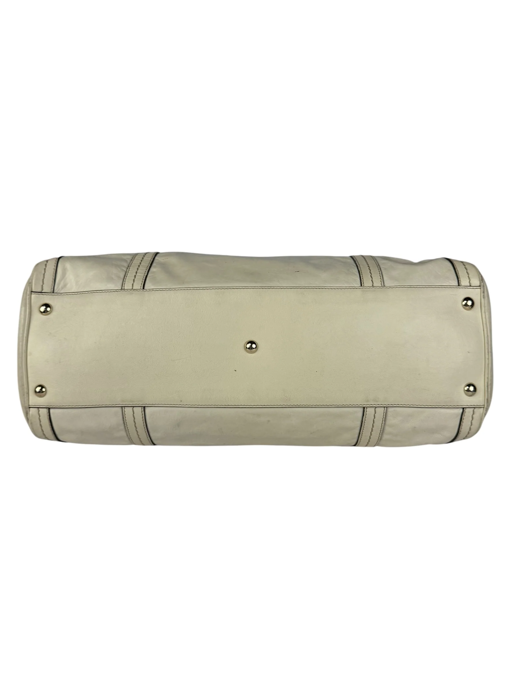 Gucci Ivory Leather Vintage Duchessa Boston Handbag - Image 13