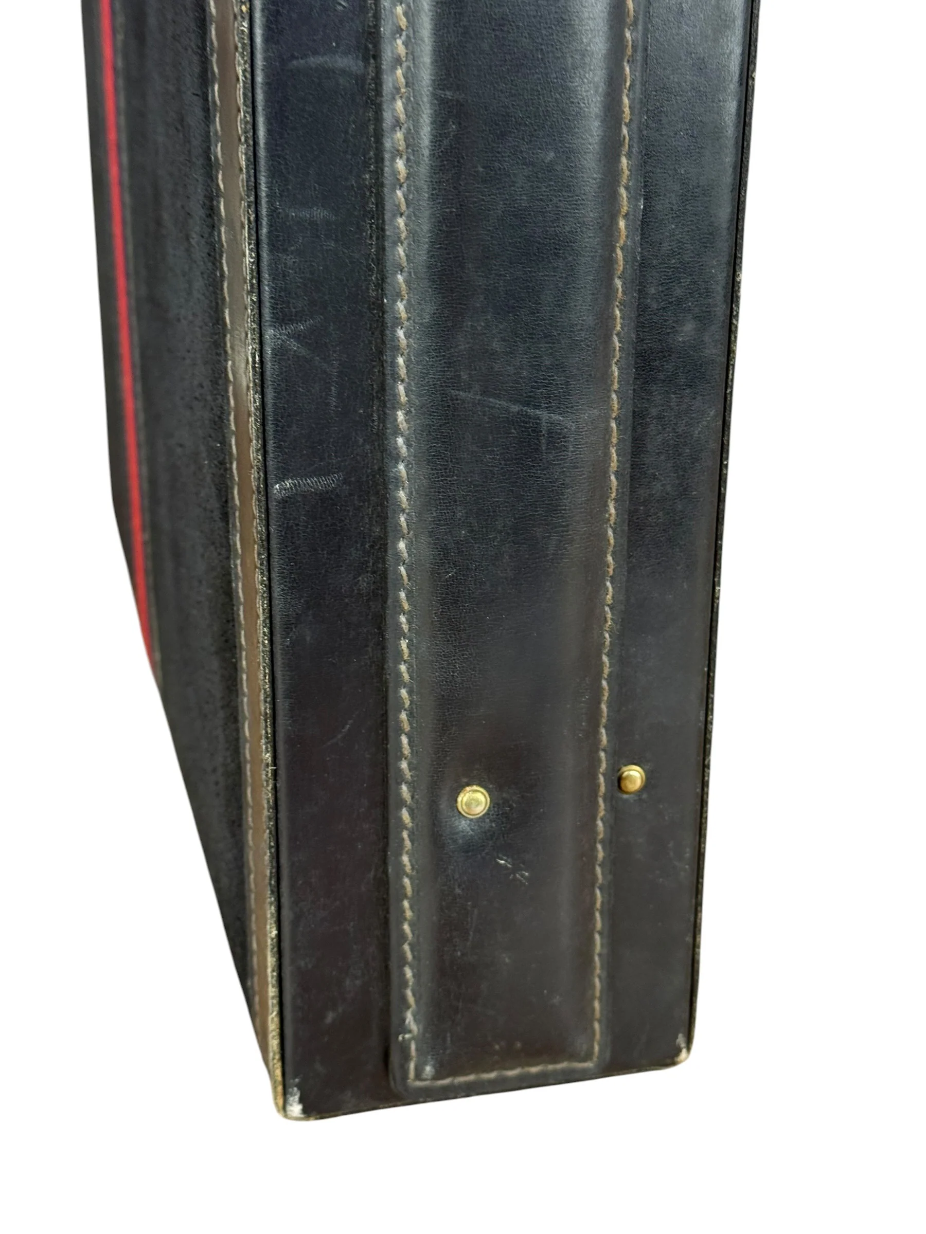 Gucci Navy Suede Vintage Briefcase - Image 10
