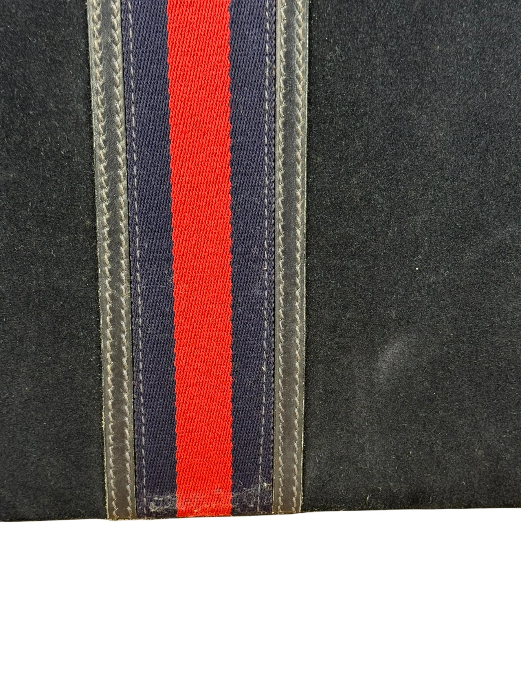 Gucci Navy Suede Vintage Briefcase - Image 6