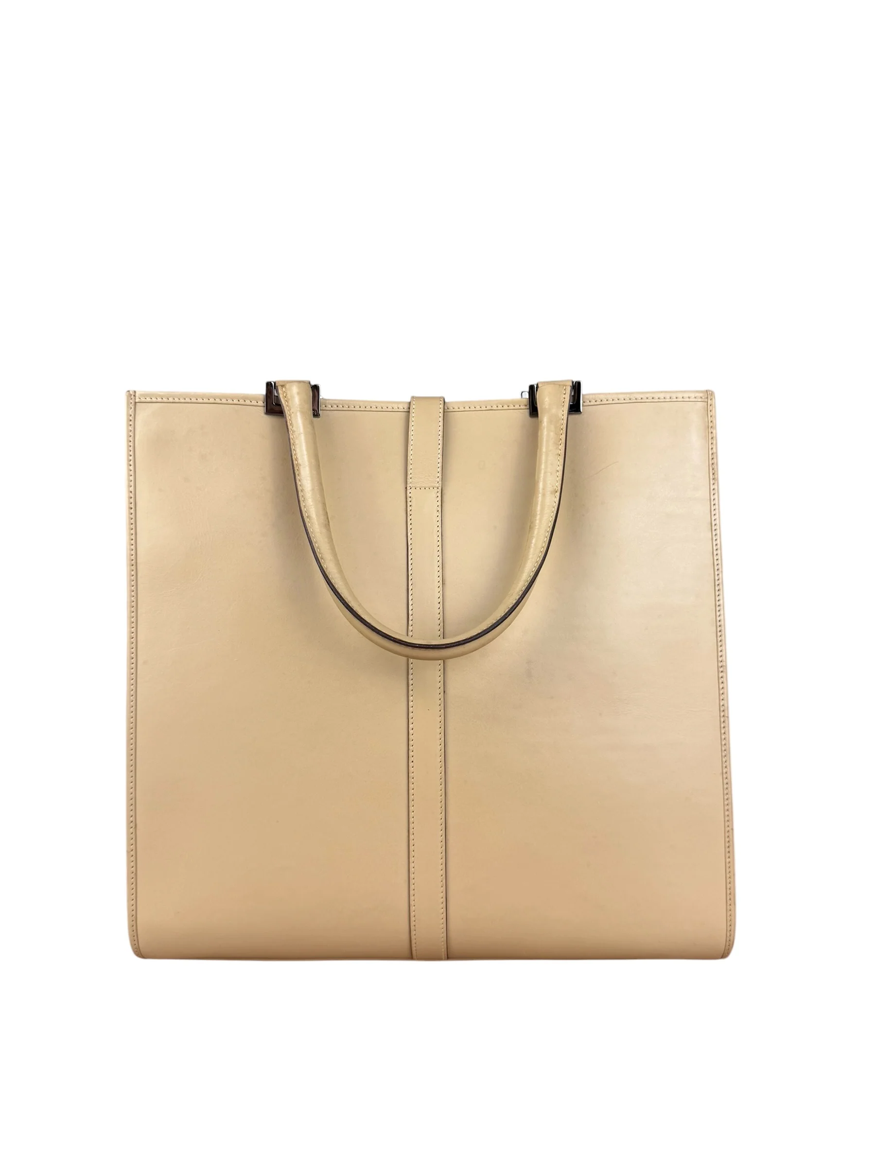 Gucci Vintage Beige Leather Jackie Tote Bag - Image 8