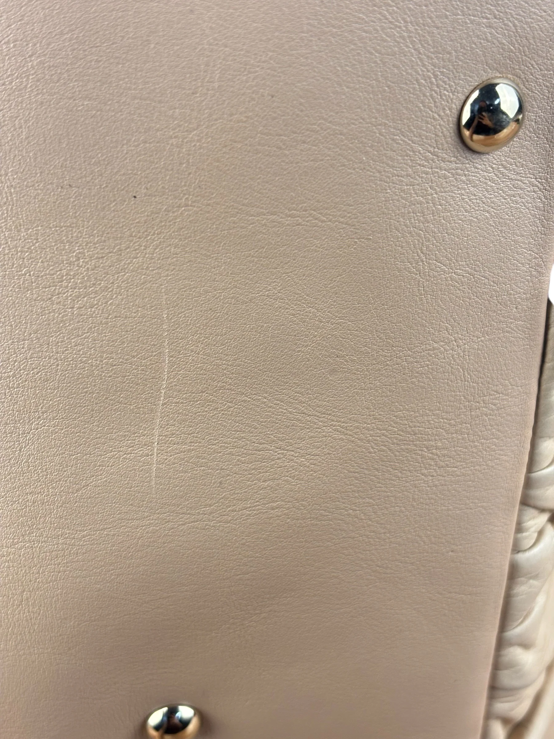 Gucci Vintage Beige Leather Ruched Handle Tote - Image 17