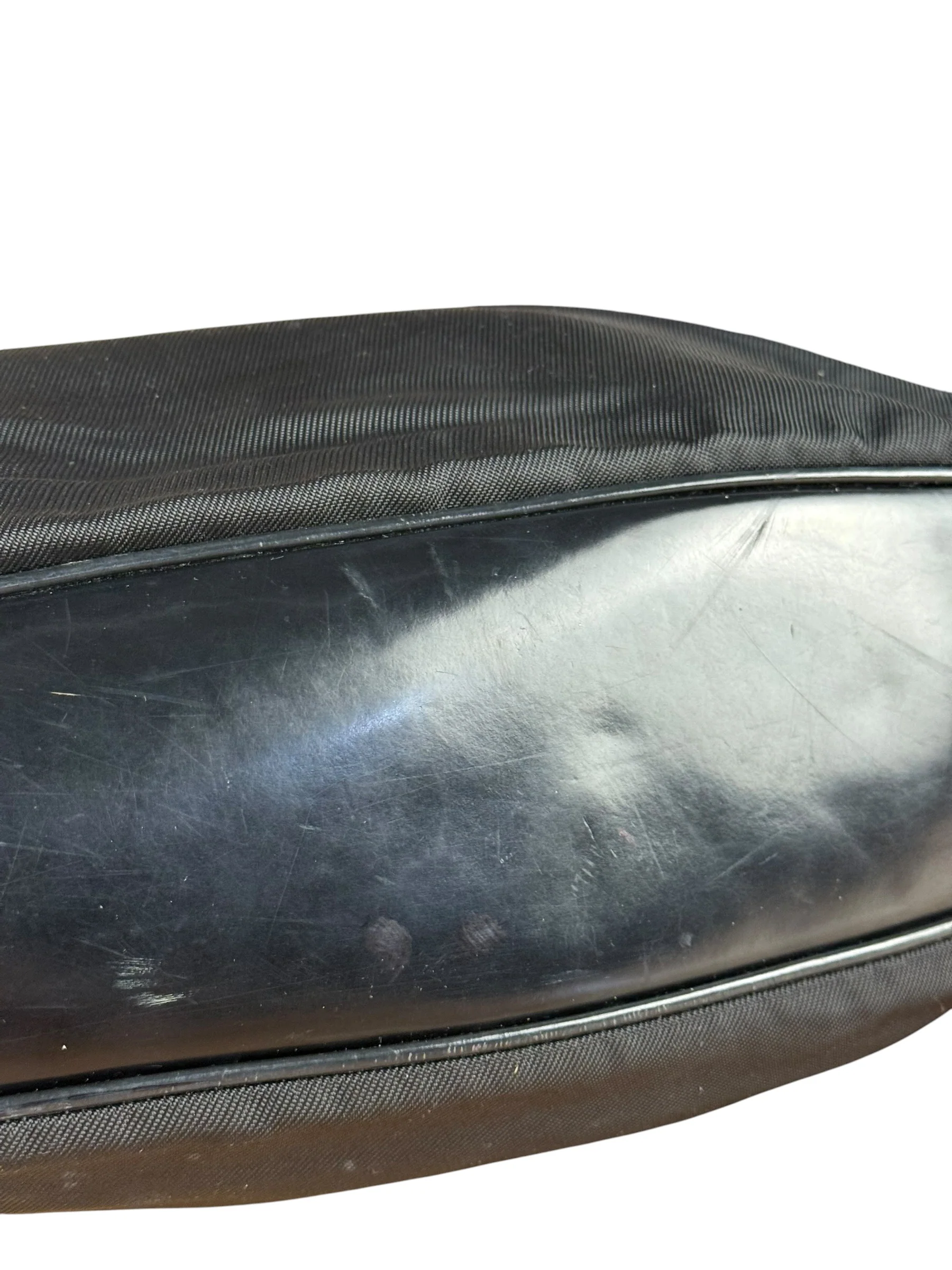 Gucci Vintage Black Canvas Bamboo Handle Bag - Image 11