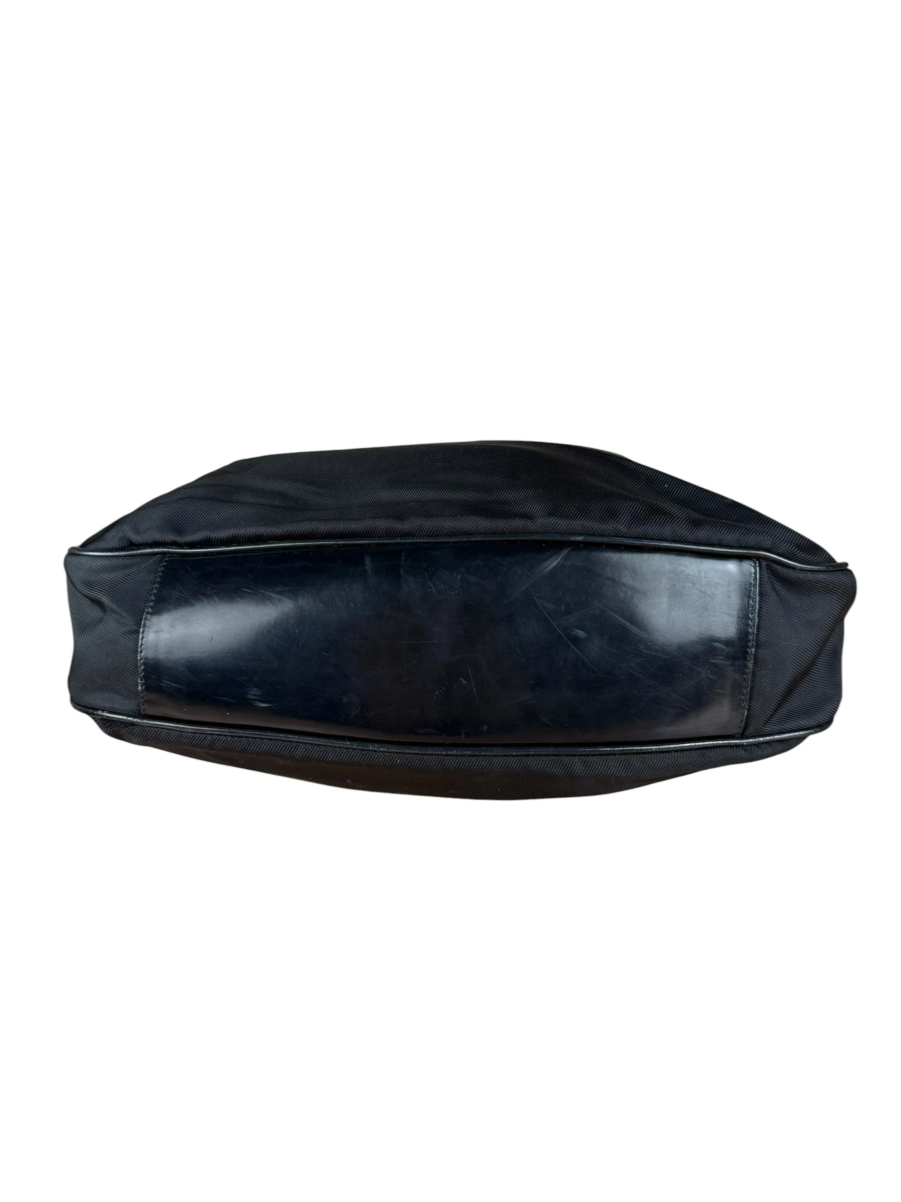 Gucci Vintage Black Canvas Bamboo Handle Bag - Image 8