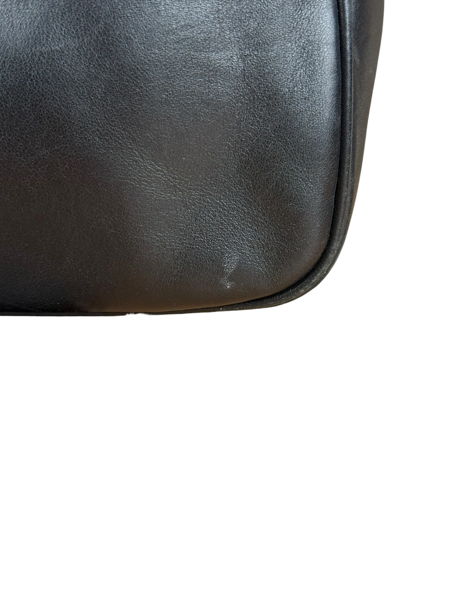 Gucci Vintage Black Leather Bamboo Shoulder Bag - Image 6
