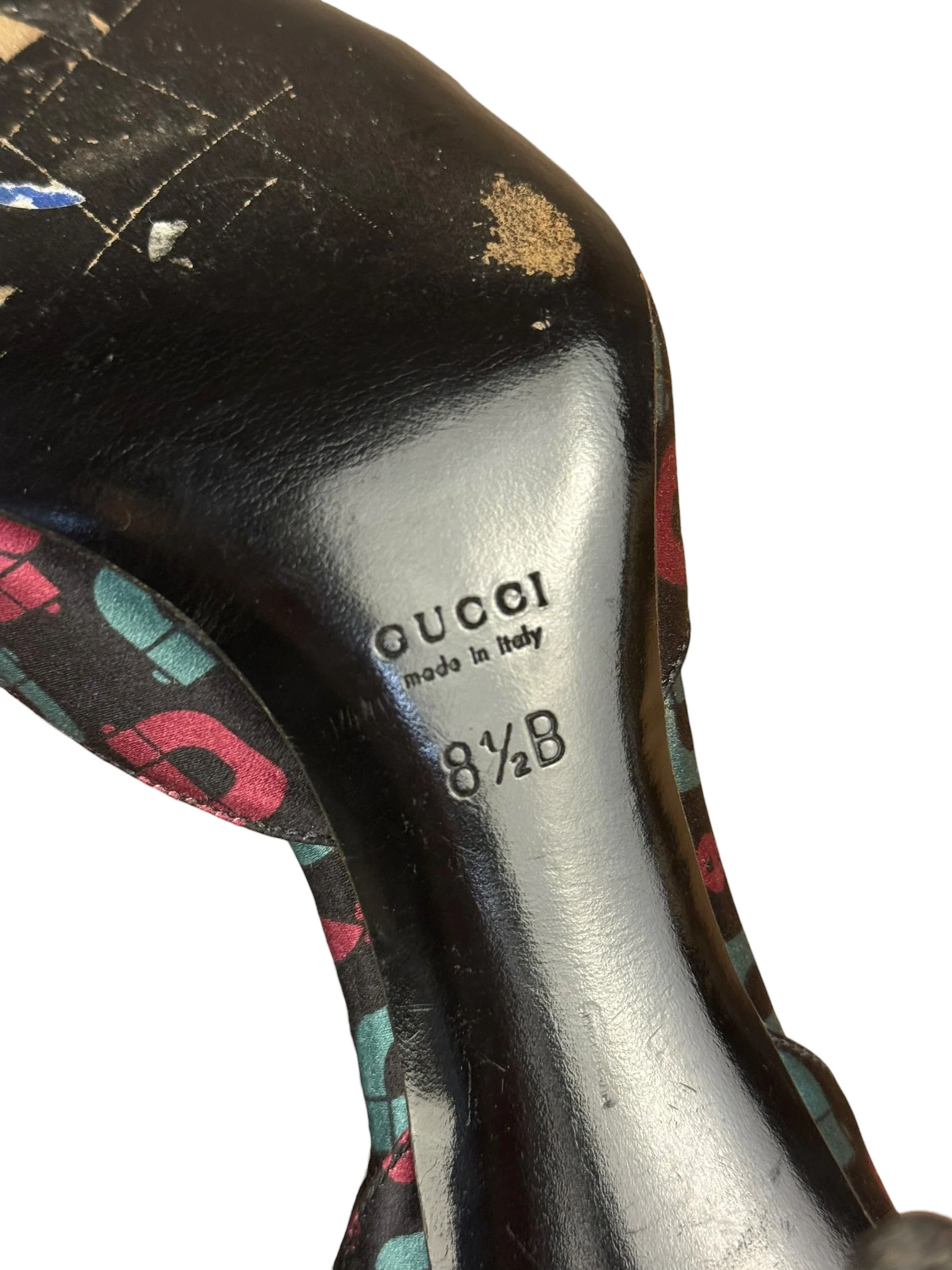 Gucci Vintage Horsebit Open Toe Pumps - Image 7
