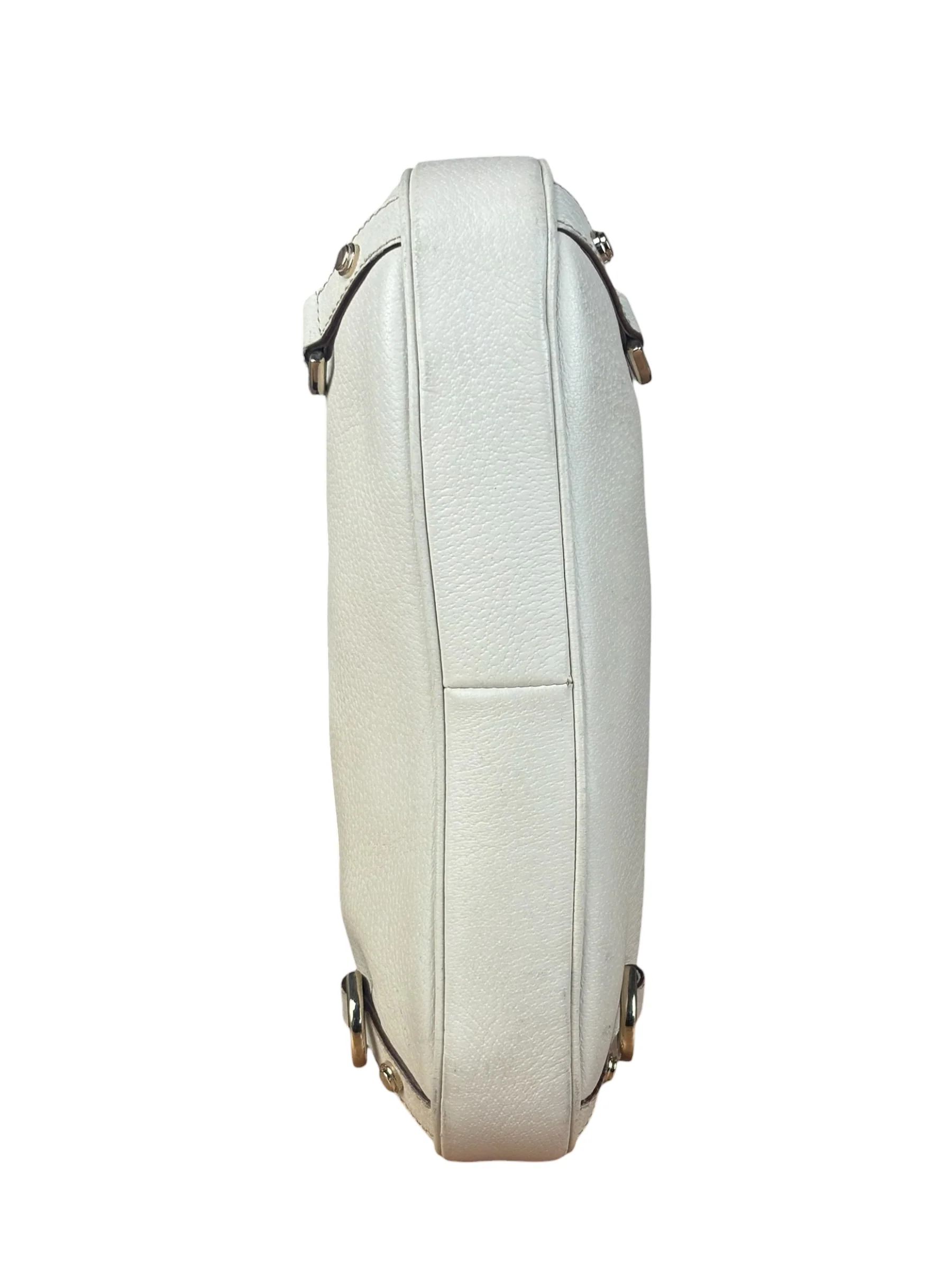 Gucci Vintage Ivory Leather D-Ring Shoulder Bag - Image 19