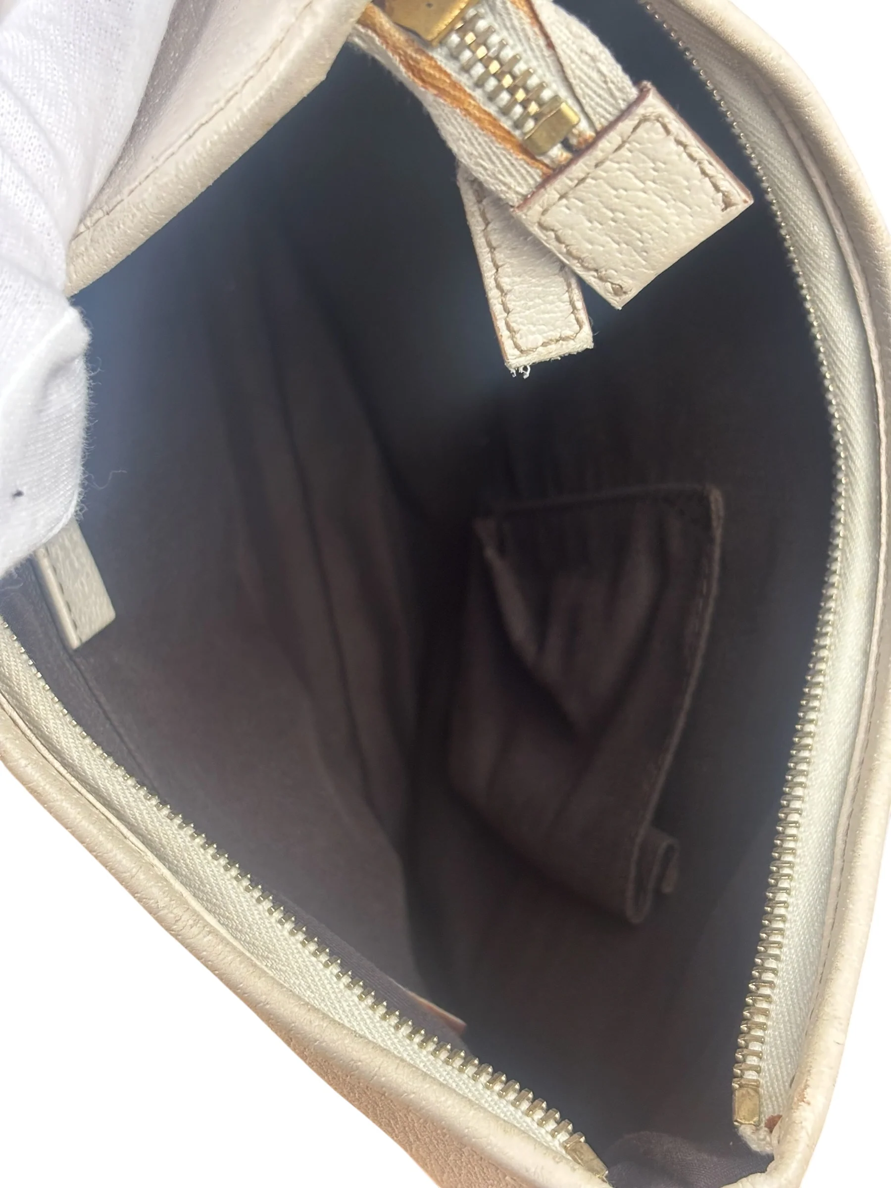 Gucci Vintage Ivory Leather D-Ring Shoulder Bag - Image 7