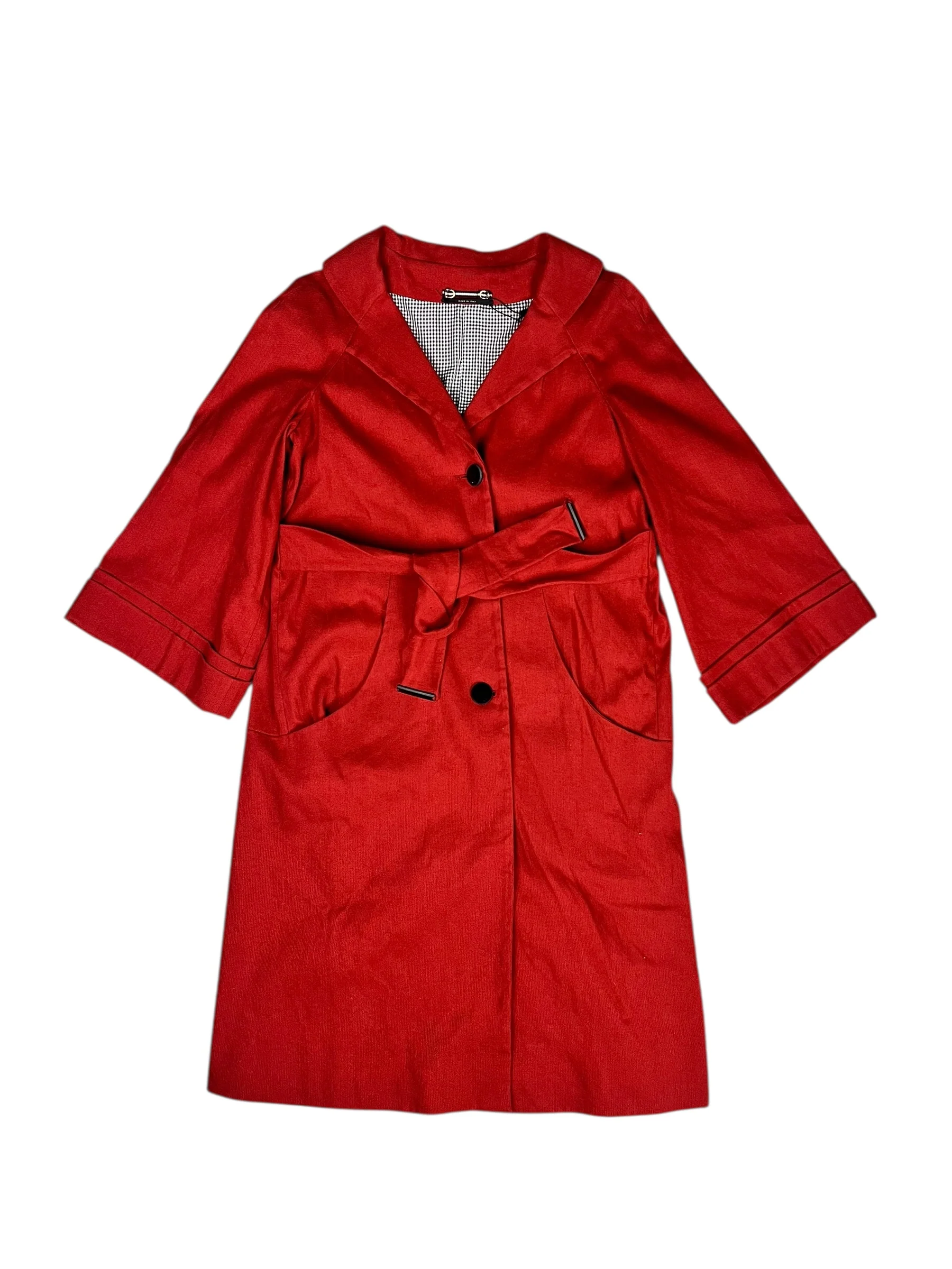 Gucci Vintage Red Trench Coat - Image 4