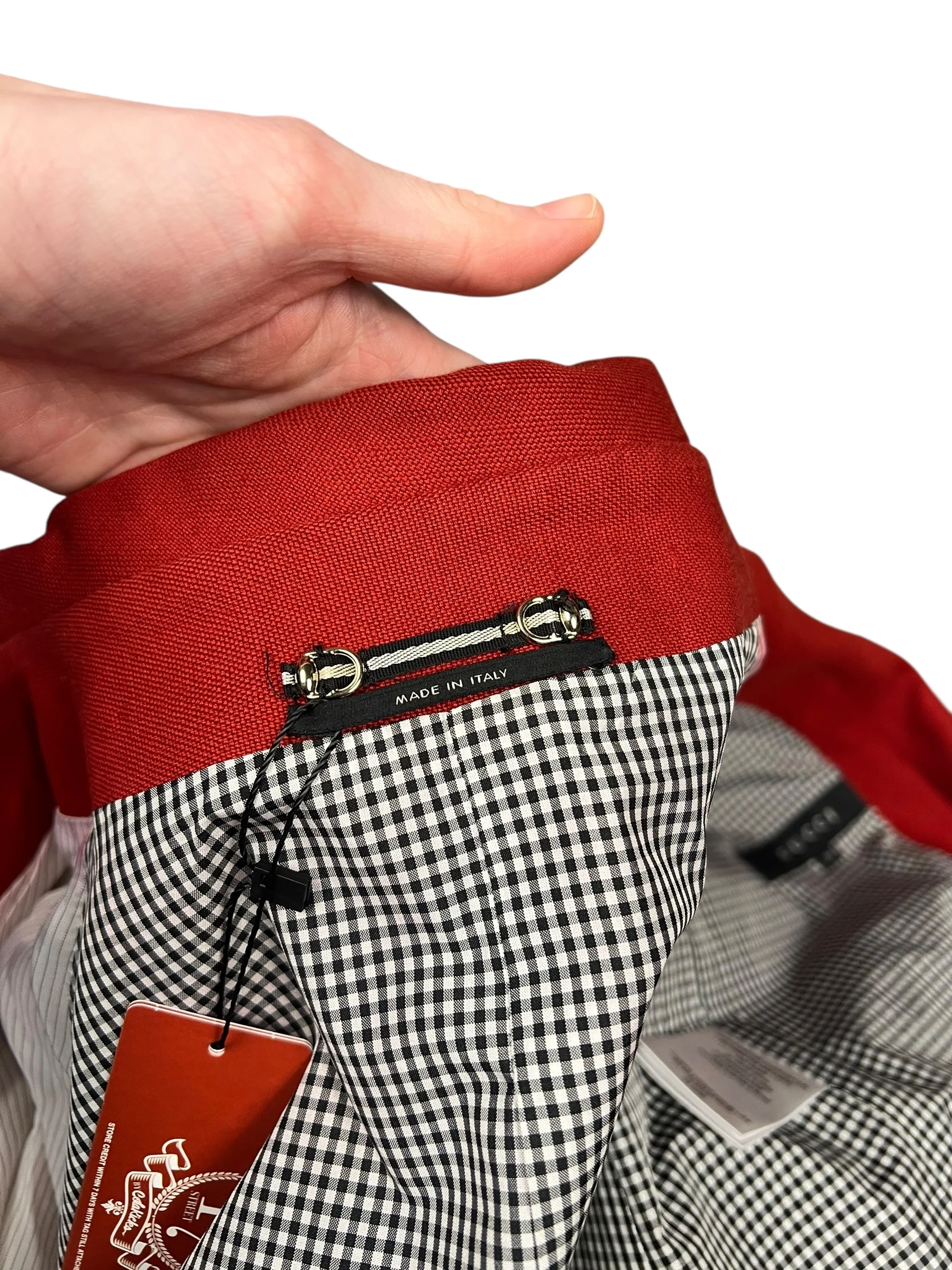 Gucci Vintage Red Trench Coat - Image 7