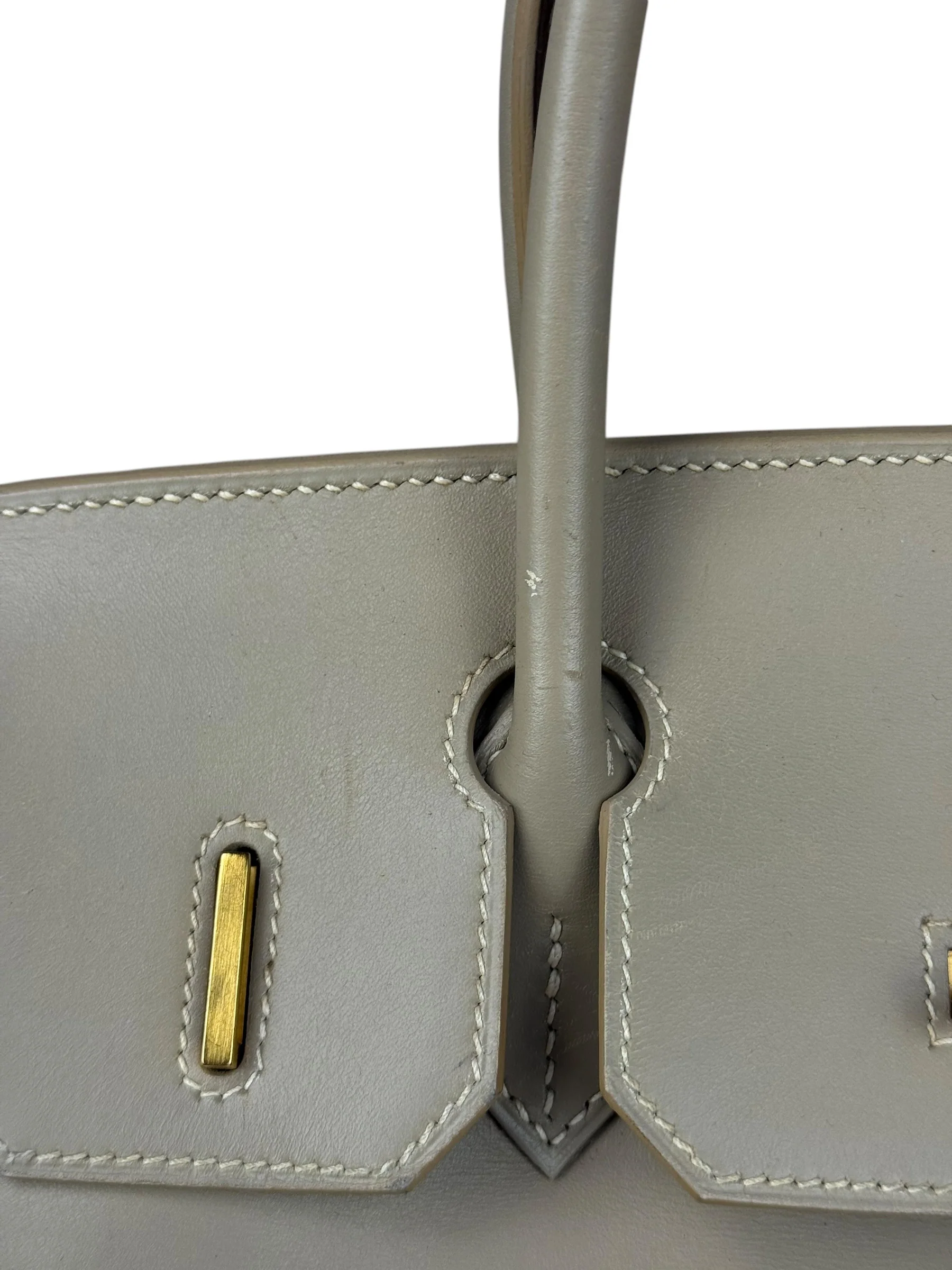 Hermes Birkin 30 Argile Box Brushed Gold 2003 - Image 13