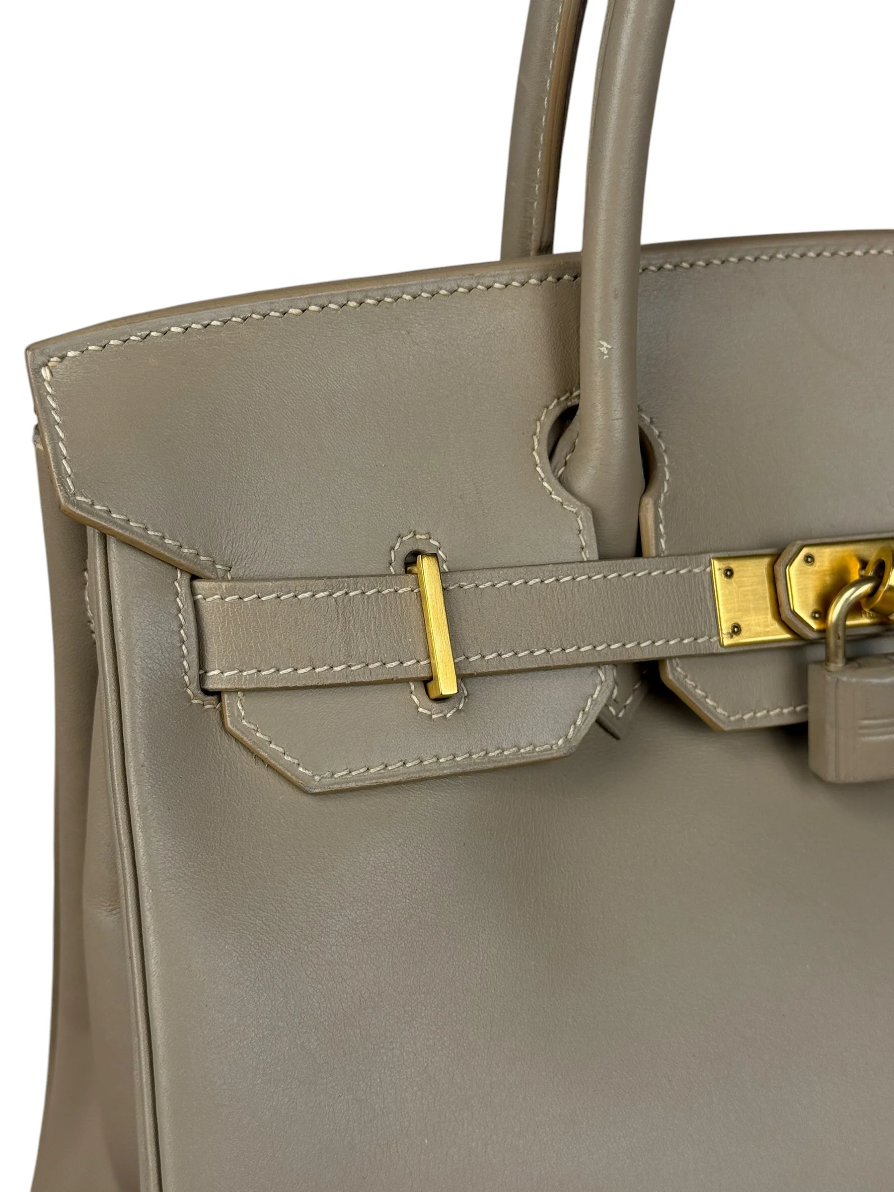 Hermes Birkin 30 Argile Box Brushed Gold 2003 - Image 43