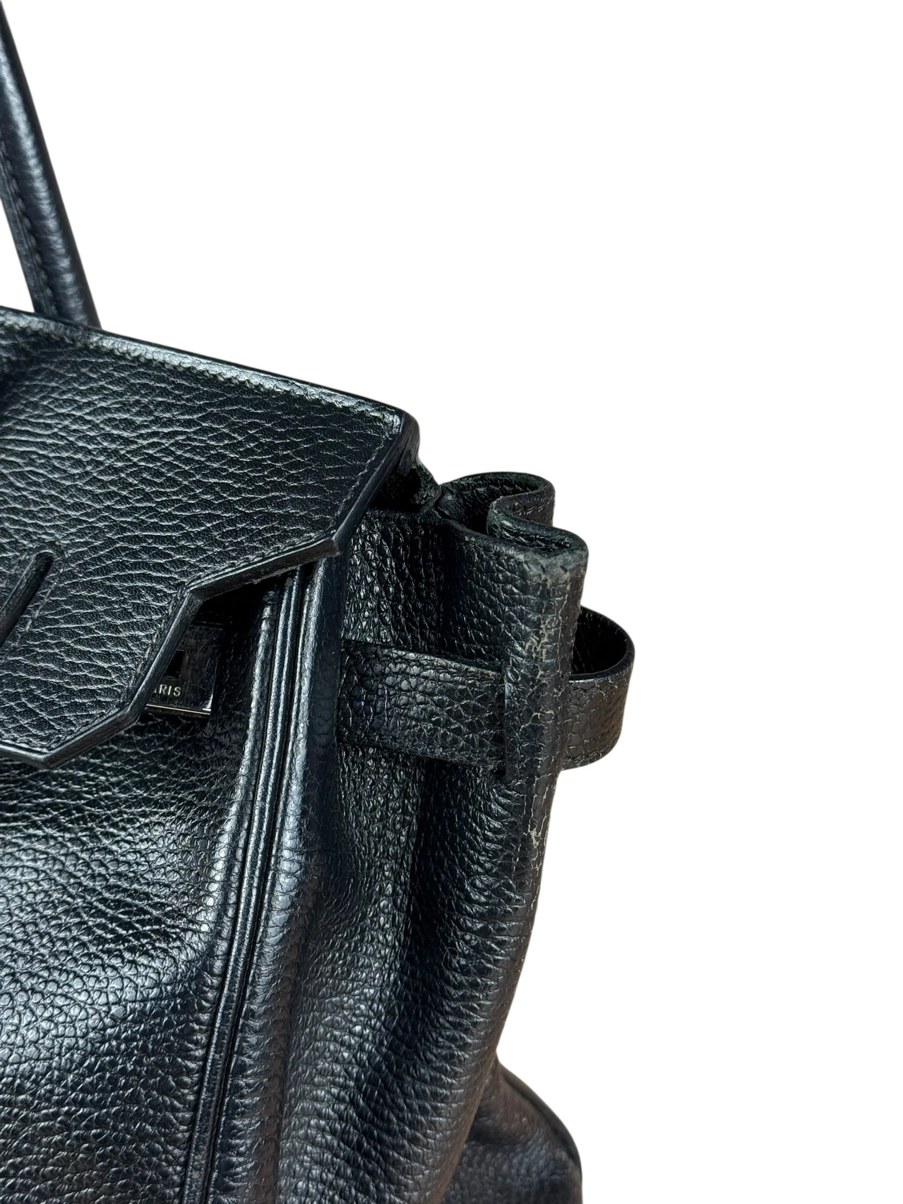 Hermes Birkin 30 Black Togo Leather Handbag 2002 - Image 39