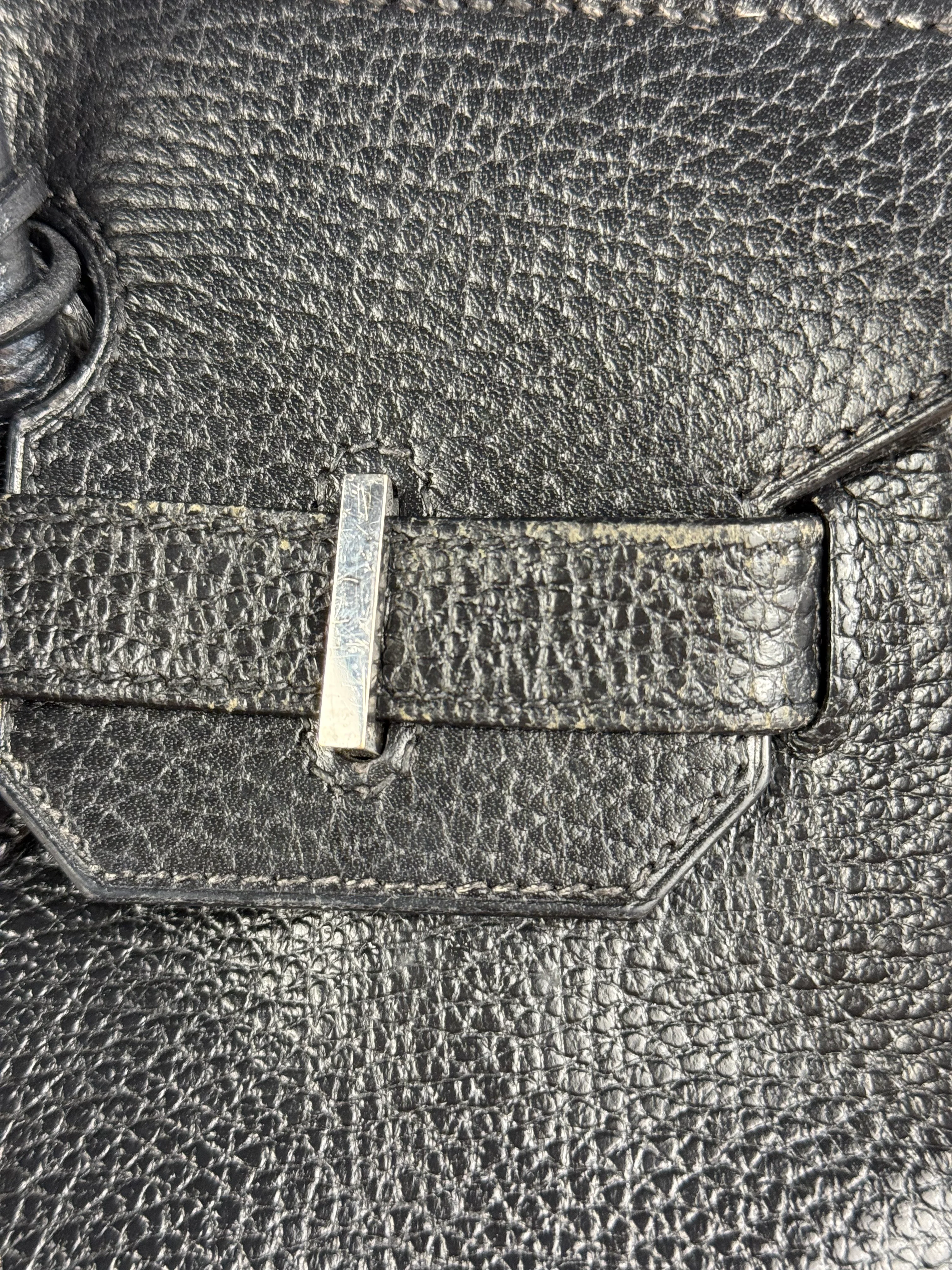 Hermes Birkin 30 Black Togo Leather Handbag 2002 - Image 6