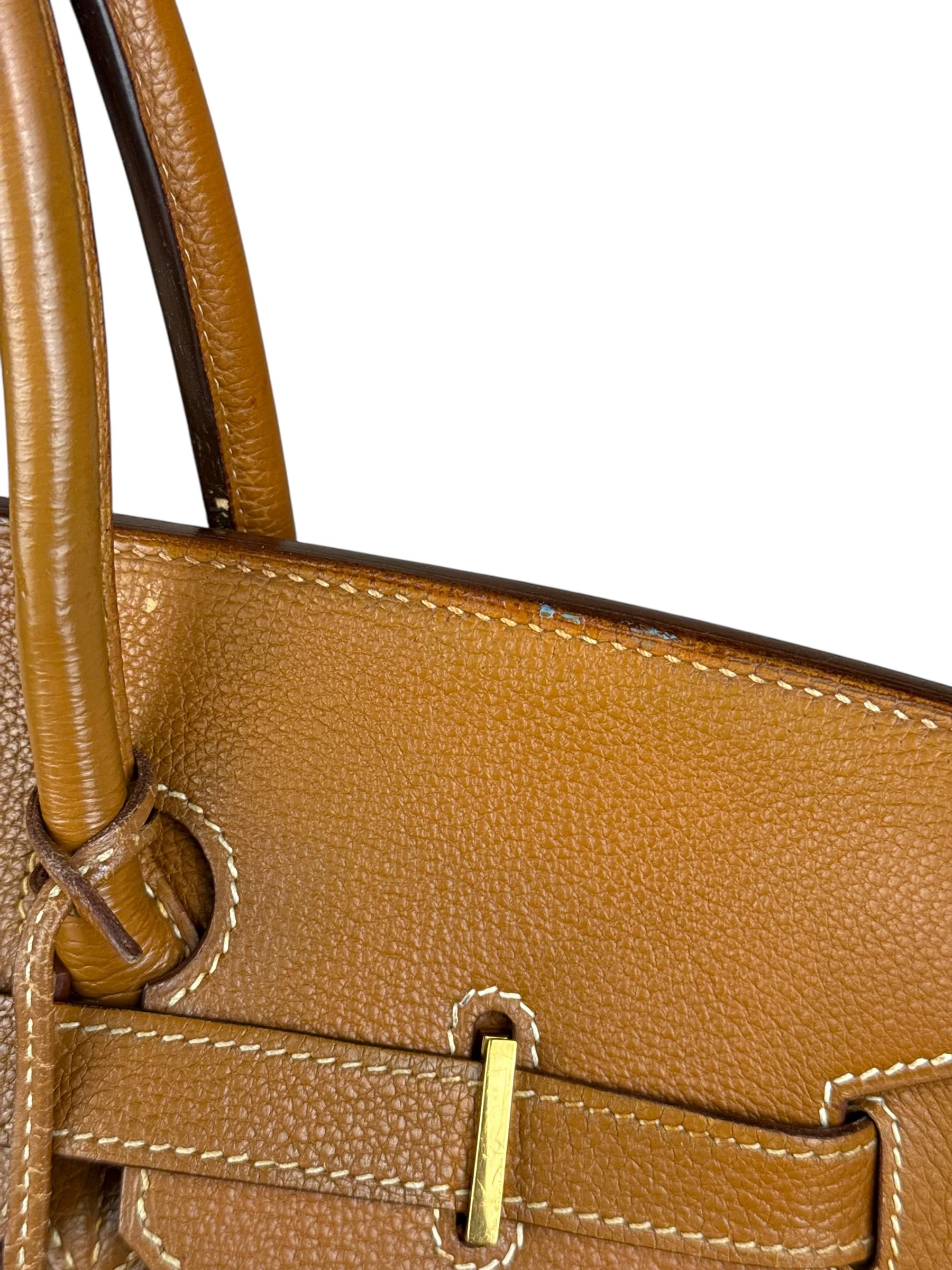 Hermes Birkin 35 Gold Brown Togo Leather Handbag 2001 - Image 15