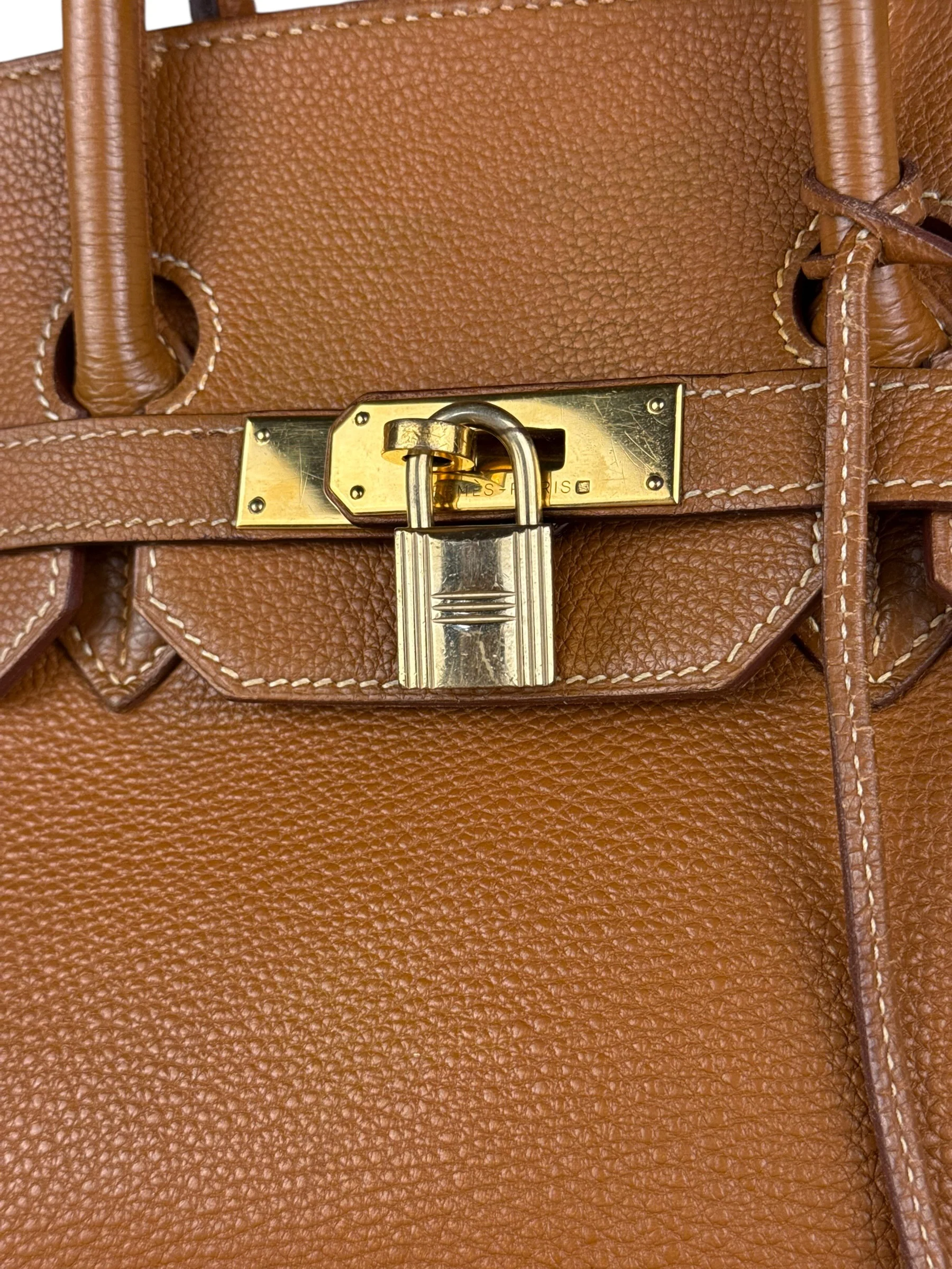 Hermes Birkin 35 Gold Brown Togo Leather Handbag 2001 - Image 16