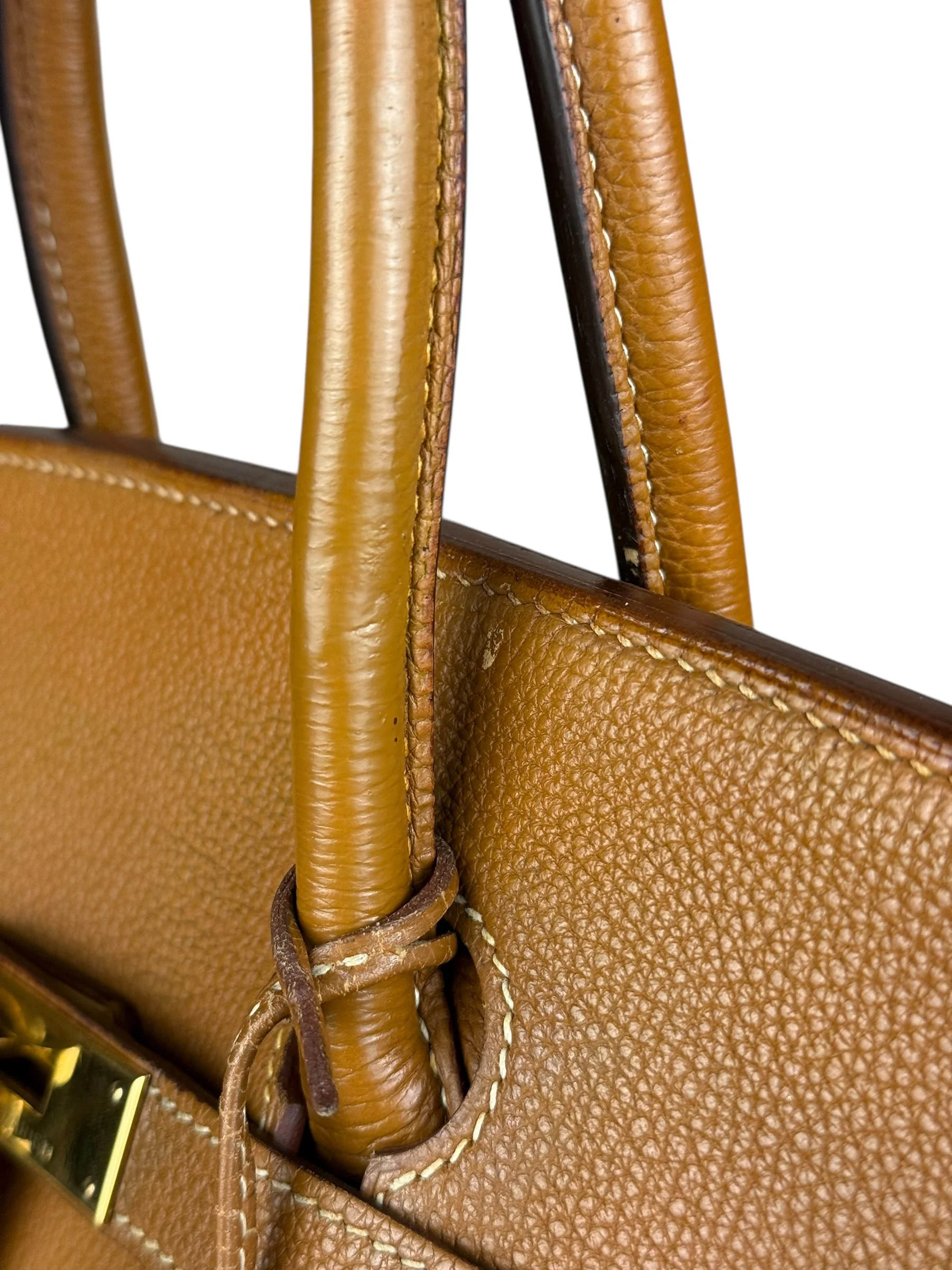 Hermes Birkin 35 Gold Brown Togo Leather Handbag 2001 - Image 19