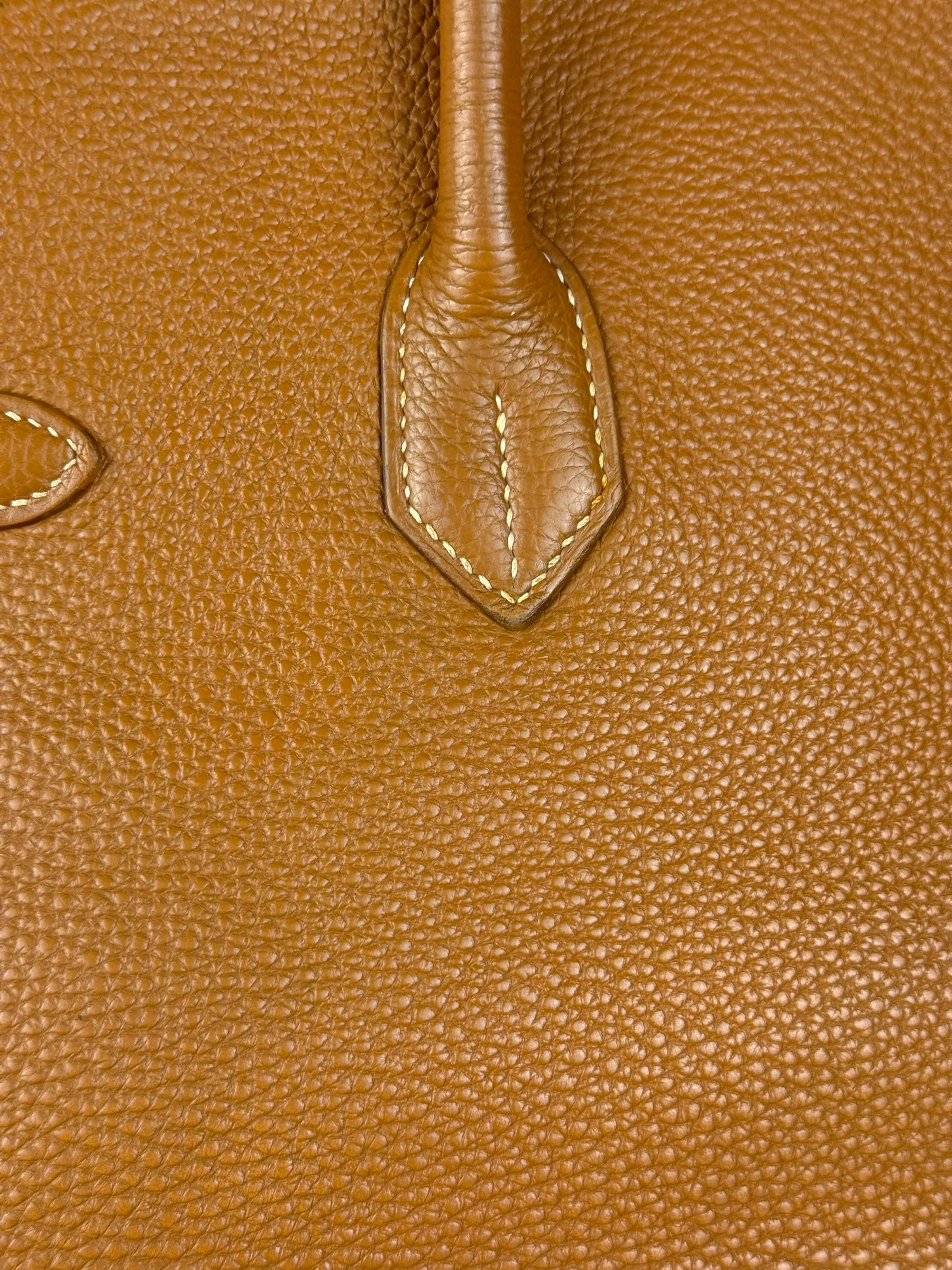 Hermes Birkin 35 Gold Brown Togo Leather Handbag 2001 - Image 23