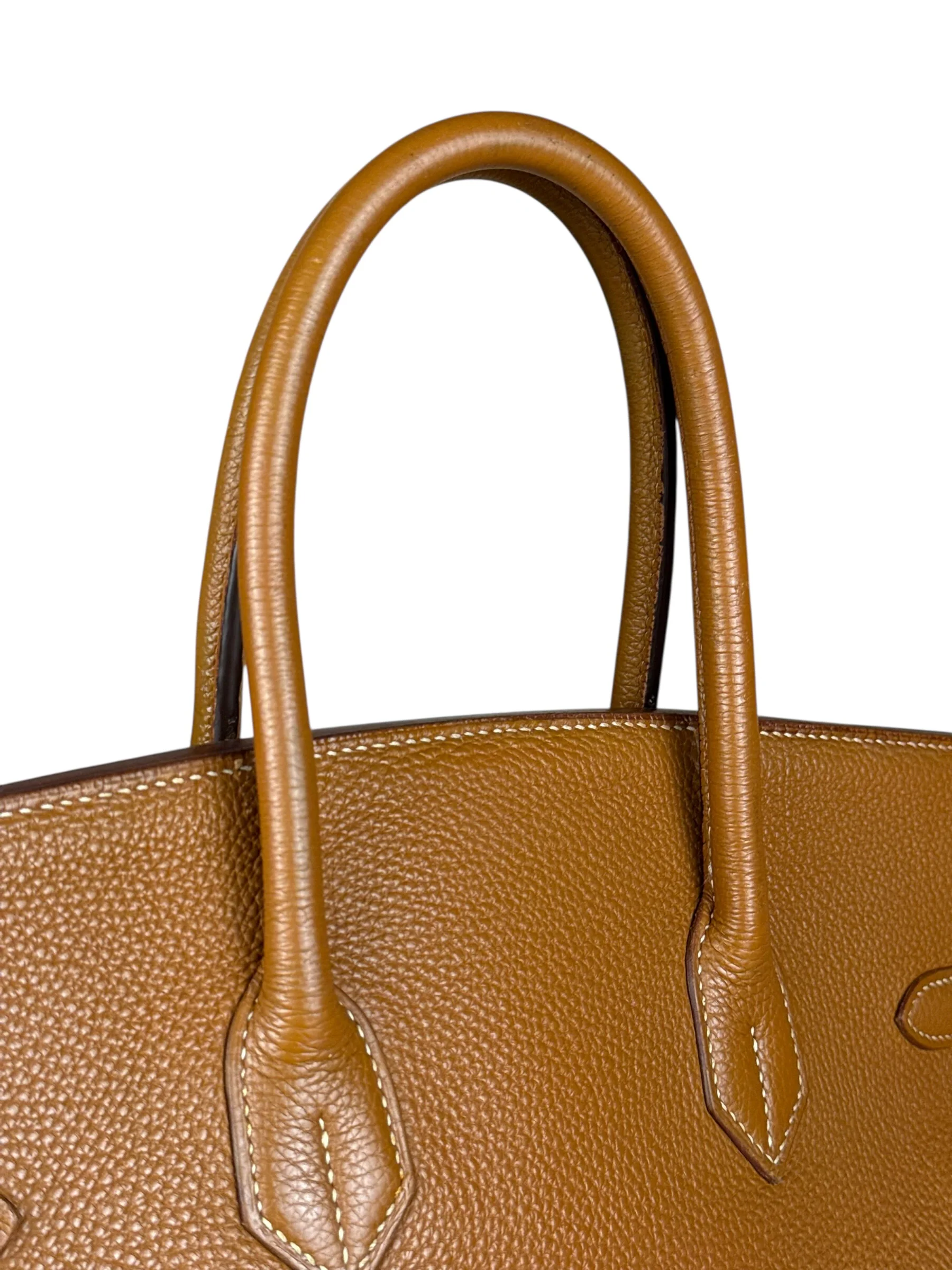 Hermes Birkin 35 Gold Brown Togo Leather Handbag 2001 - Image 24