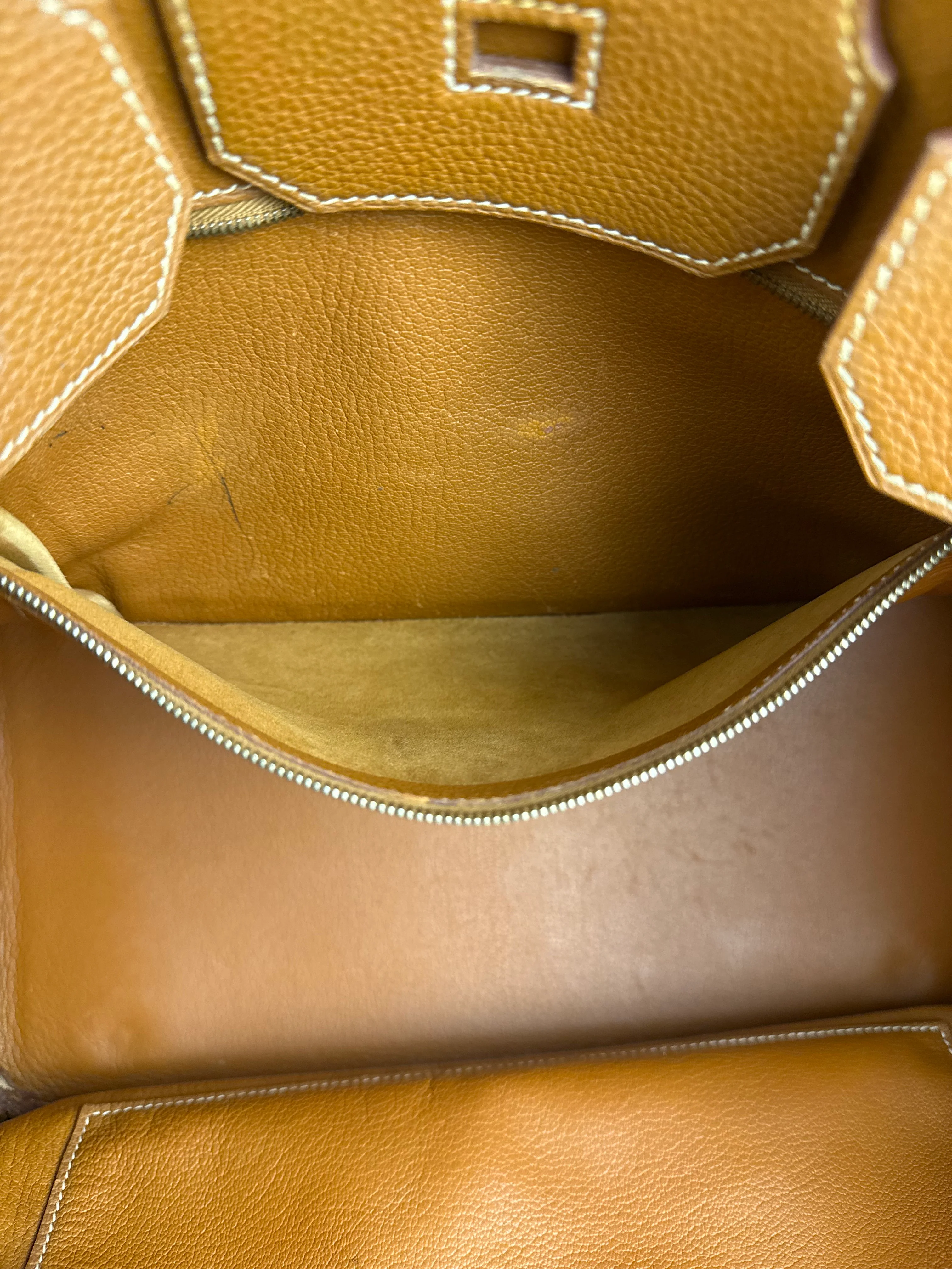 Hermes Birkin 35 Gold Brown Togo Leather Handbag 2001 - Image 34