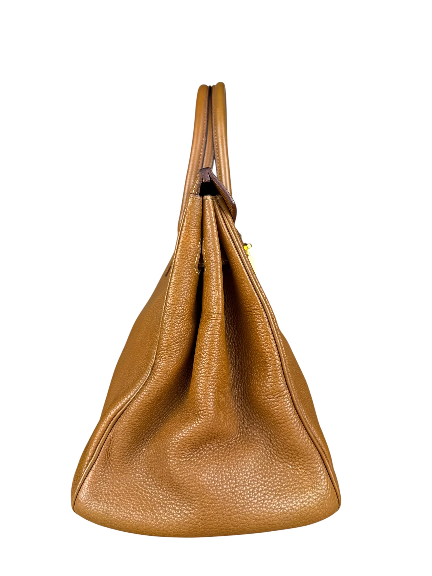 Hermes Birkin 35 Gold Brown Togo Leather Handbag 2001 - Image 4