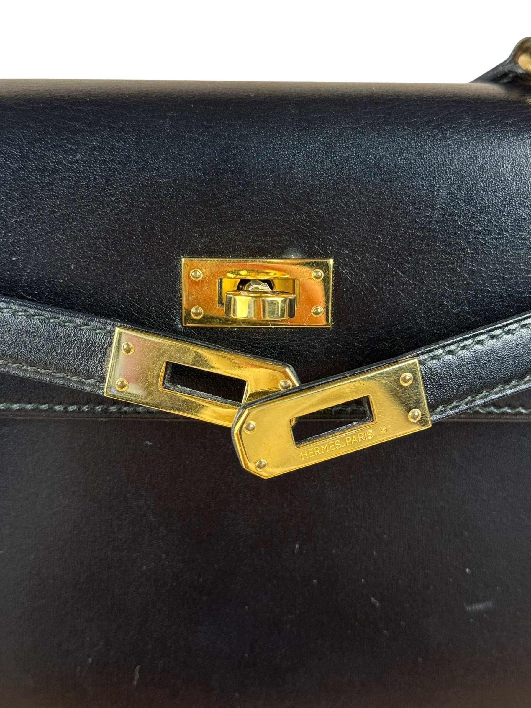 Hermes Black Mini Kelly 20 Box Calf 1991 - Image 5