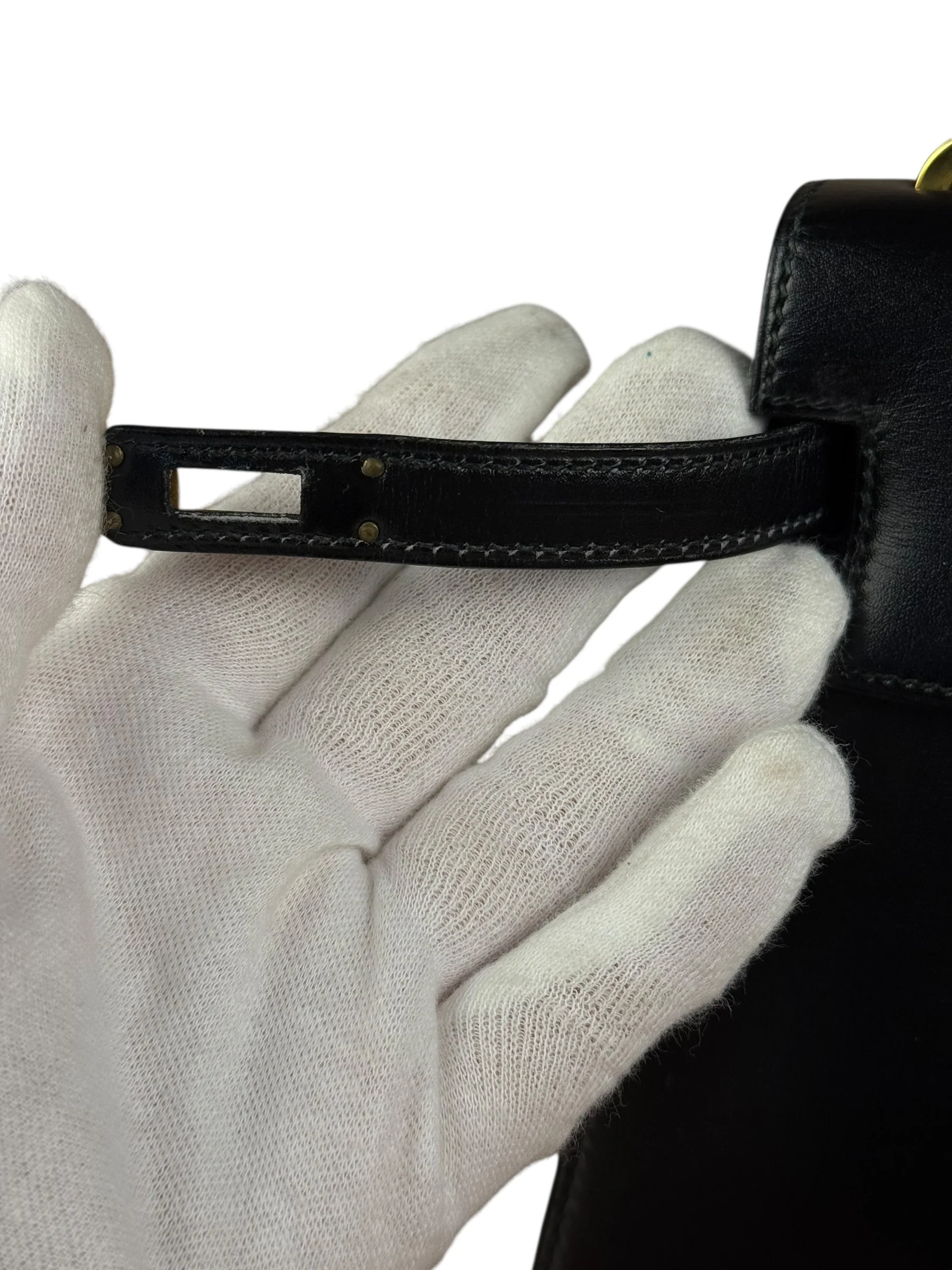 Hermes Black Mini Kelly 20 Box Calf 1991 - Image 7